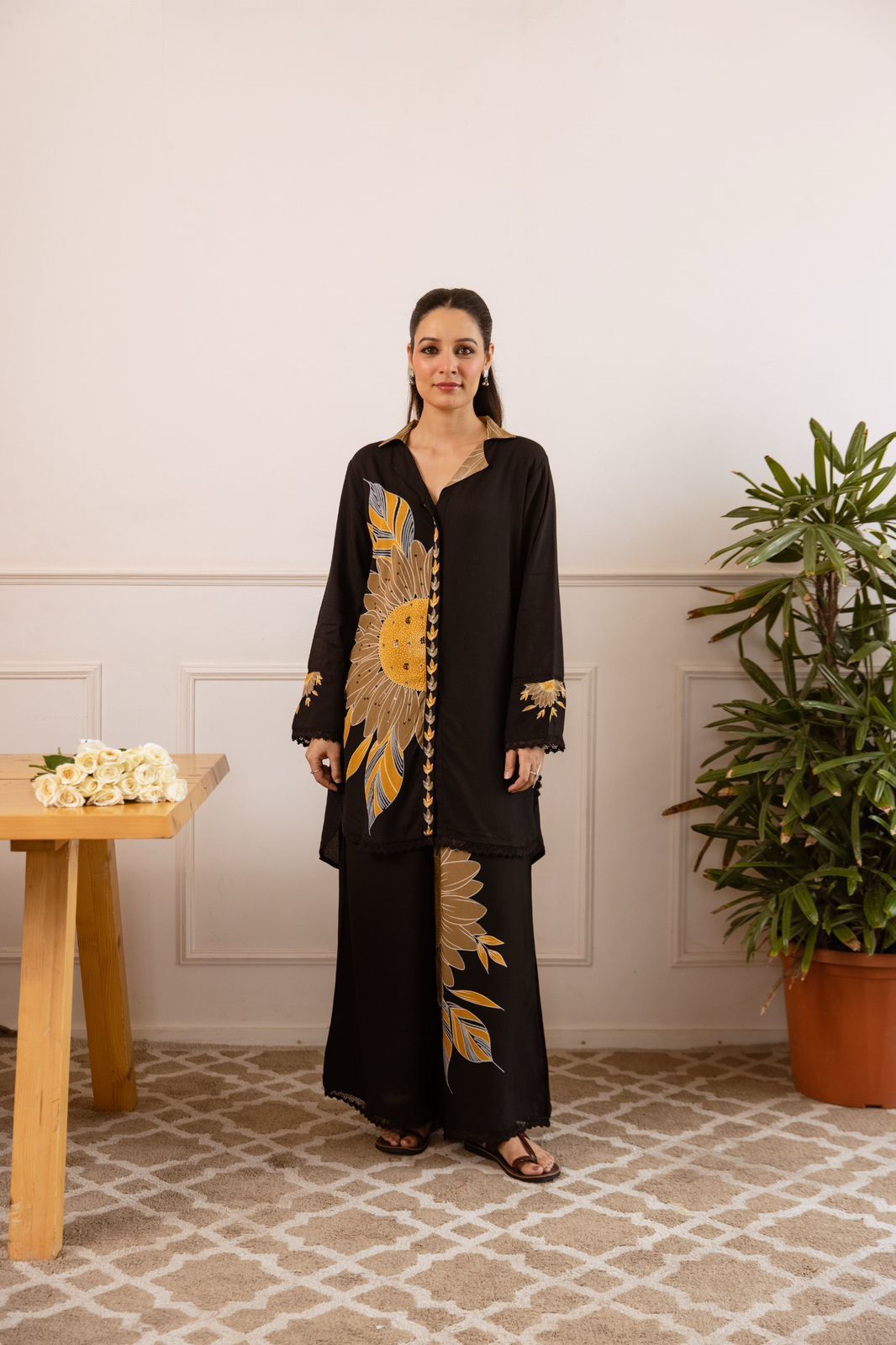 German Rayon Black 2pc Suit