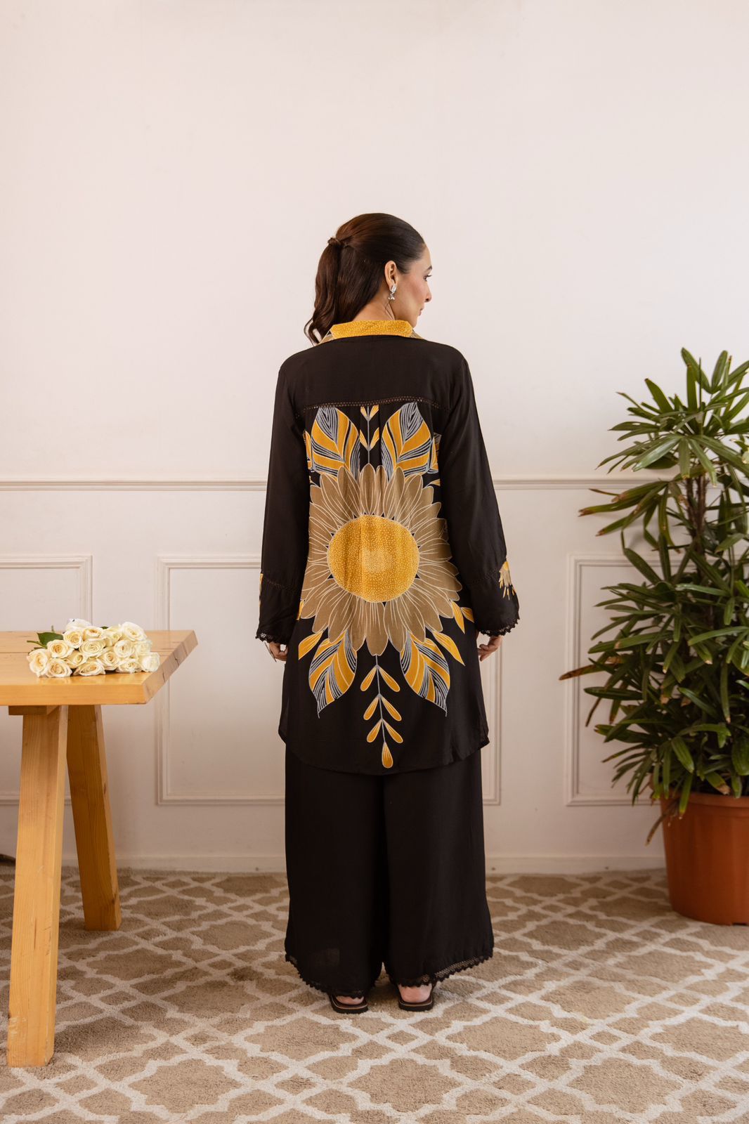 German Rayon Black 2pc Suit