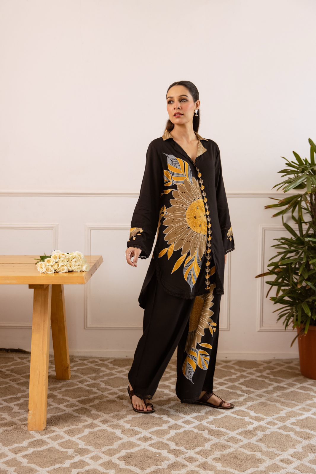 German Rayon Black 2pc Suit