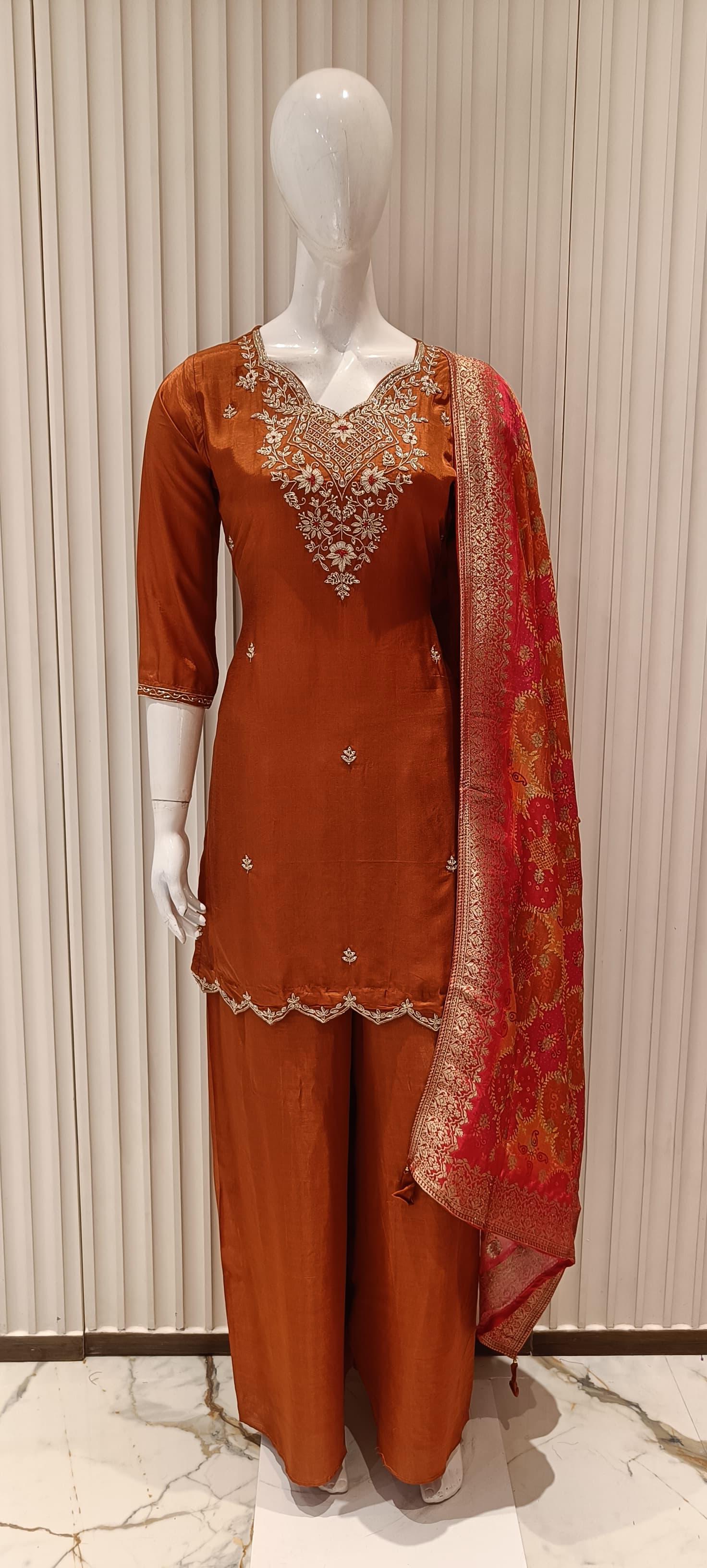Dola Silk Orange 3pc Set