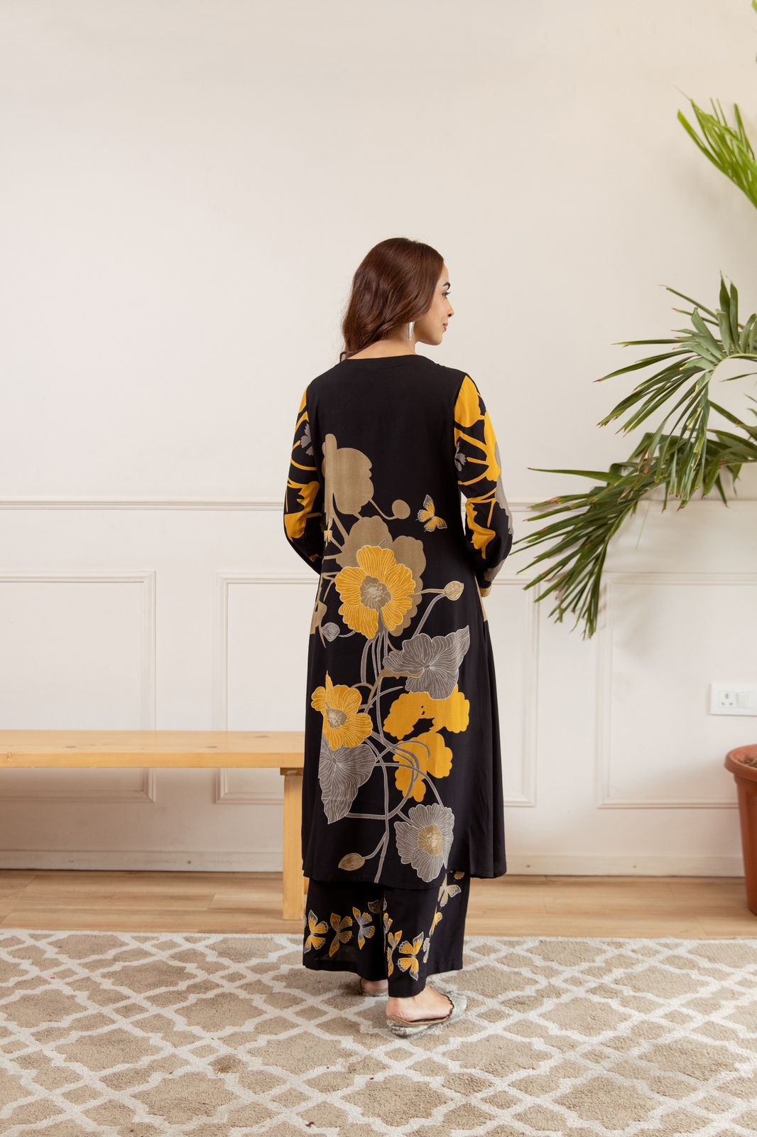 German Rayon Black 2pc Set