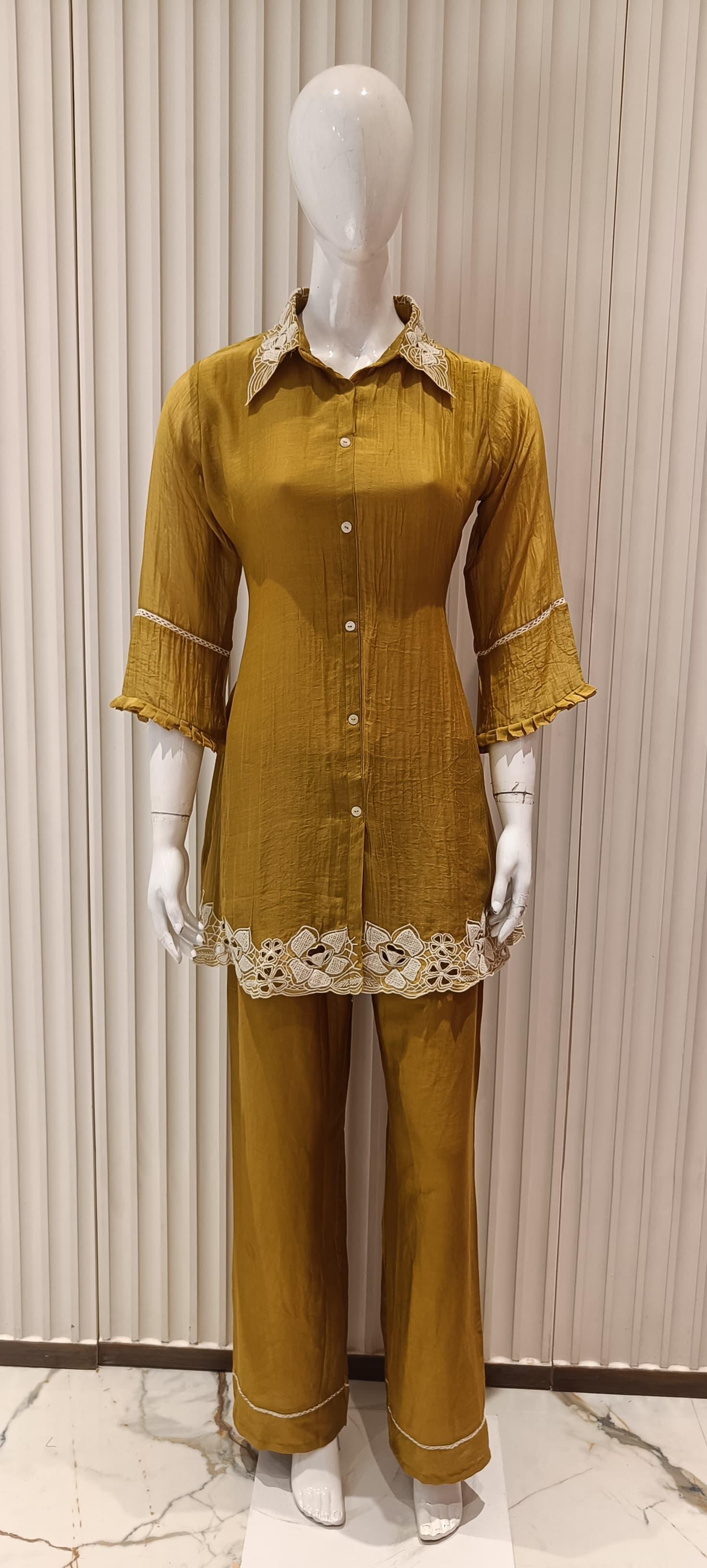 Mull Chanderi Yellow 2pc Set