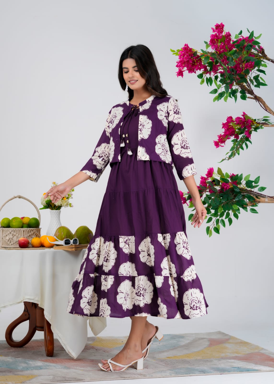 Cotton Purple Midi