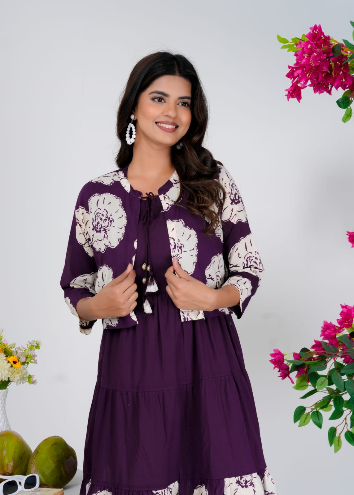 Cotton Purple Midi