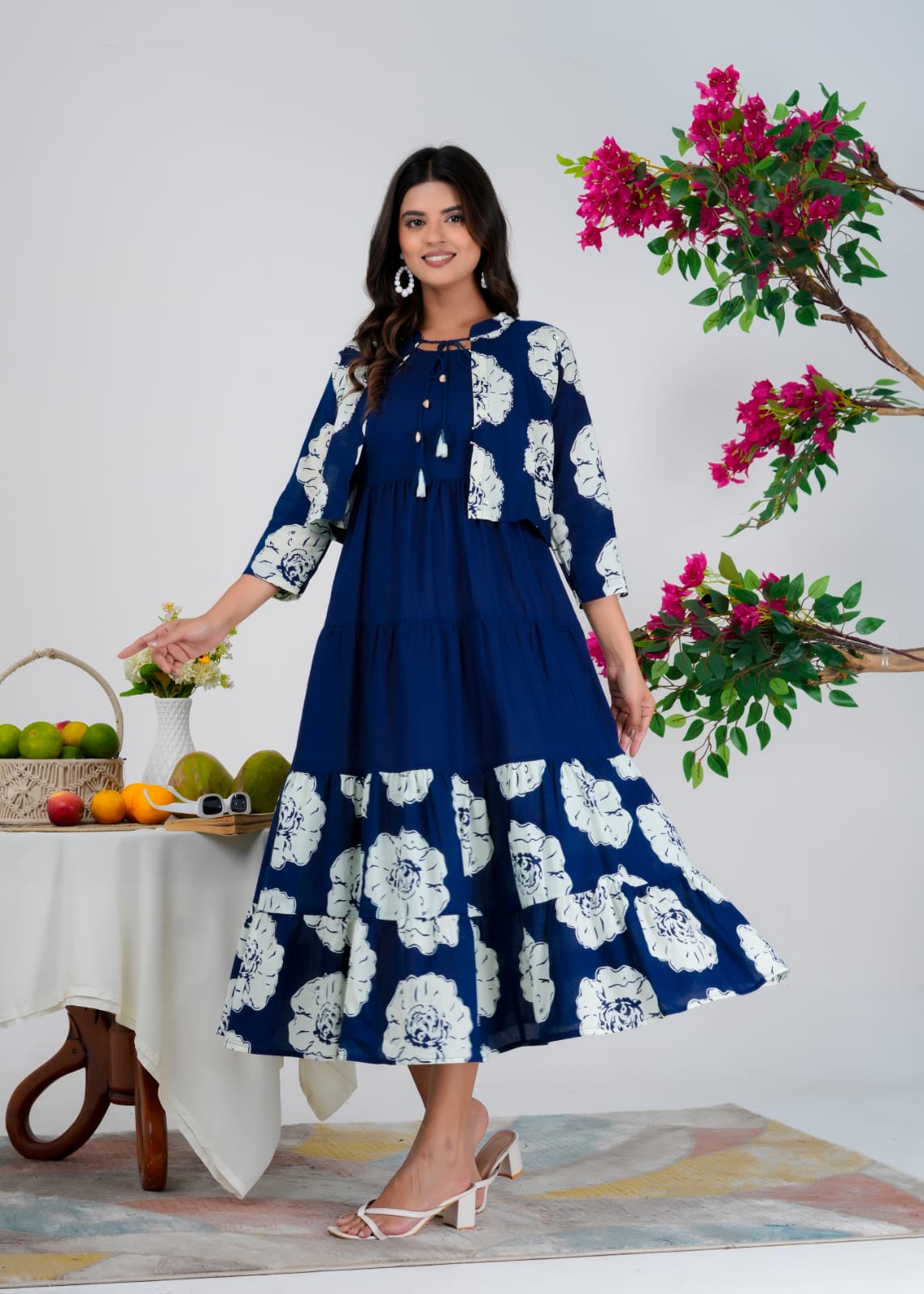 Cotton Blue Midi