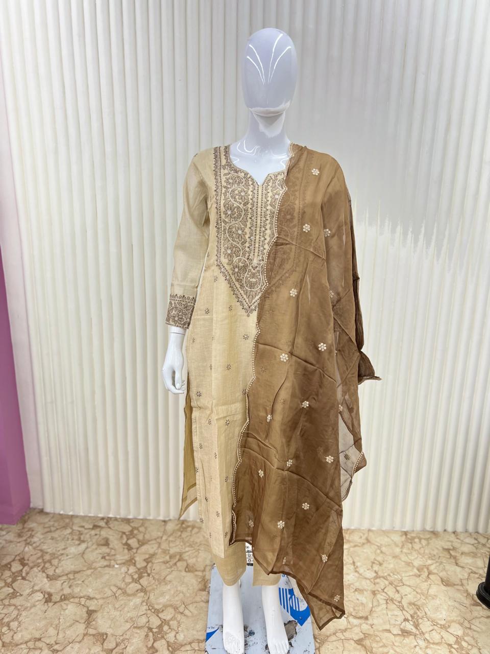 Pure Linen Silk 3pc Suit