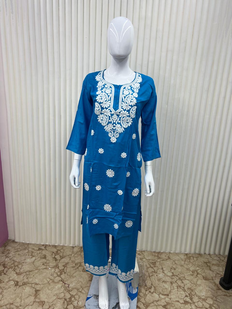 Rayon Blue 2pc Set