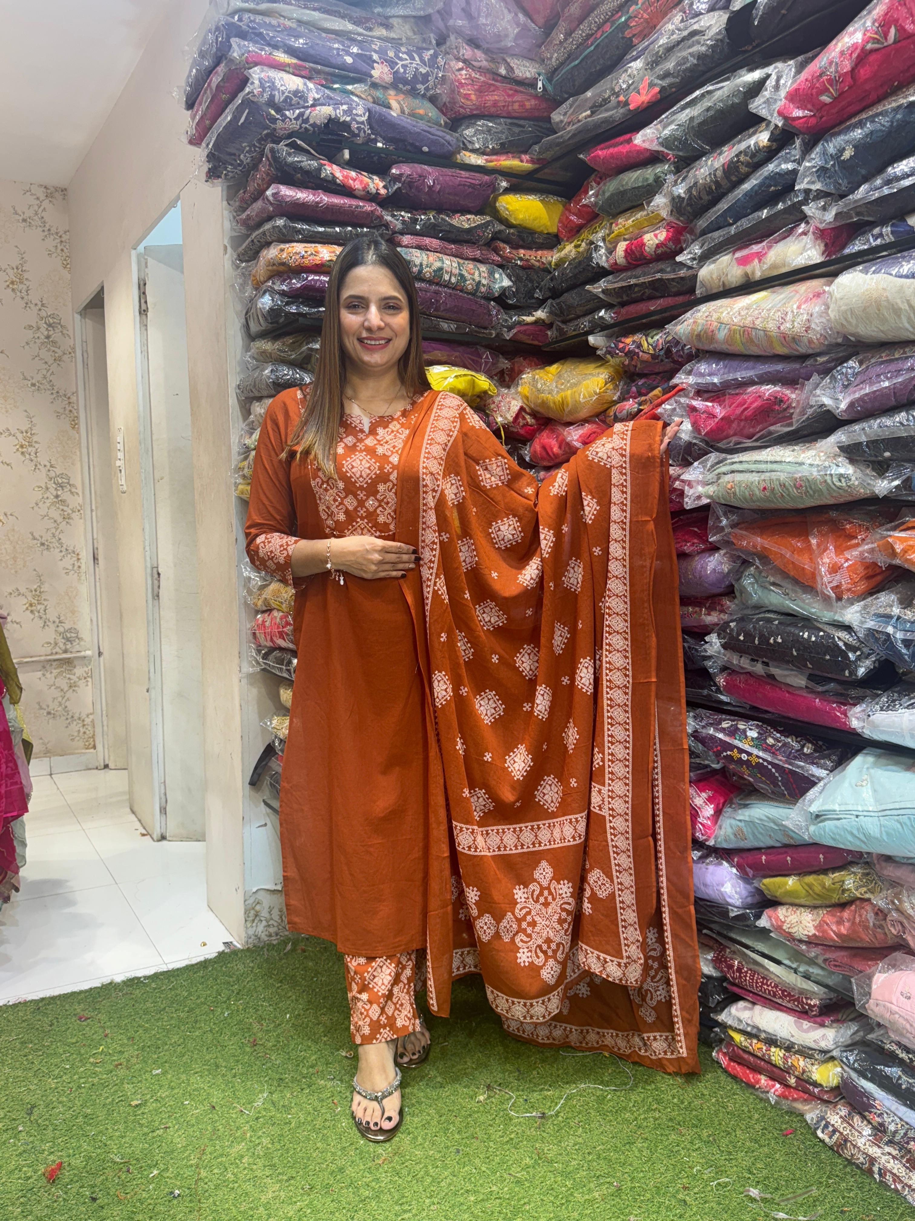 Cotton Orange 3pc Set