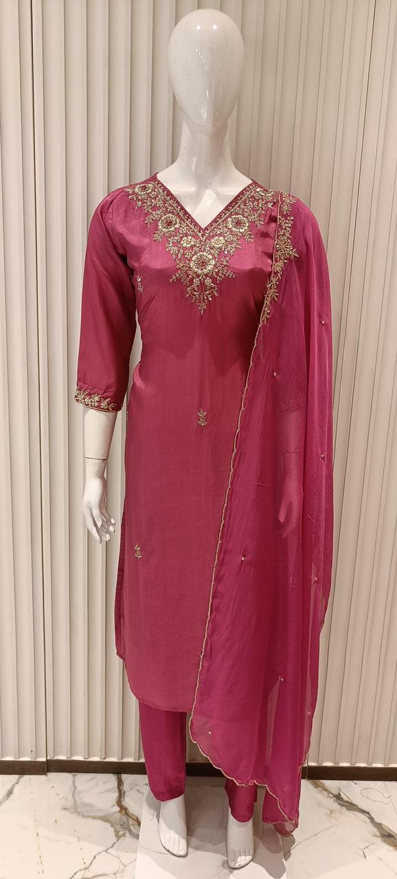 Dola Silk Rose Pink 3pc Set