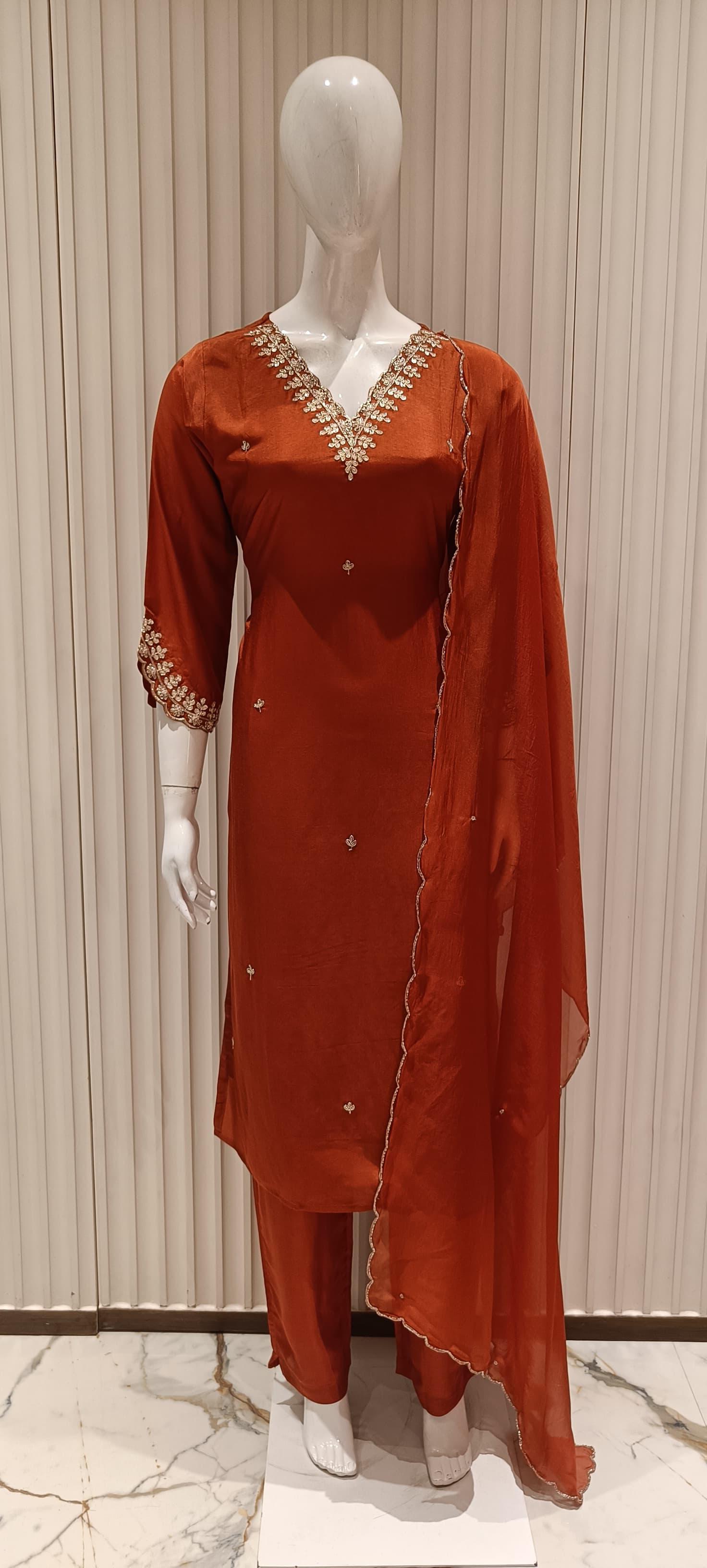 Dola Silk Orange 3pc Set