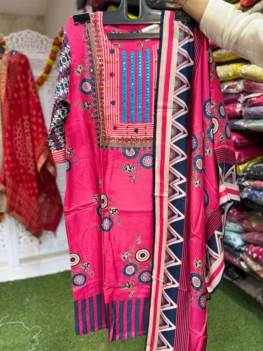 Russian Silk Pink 3pc Set