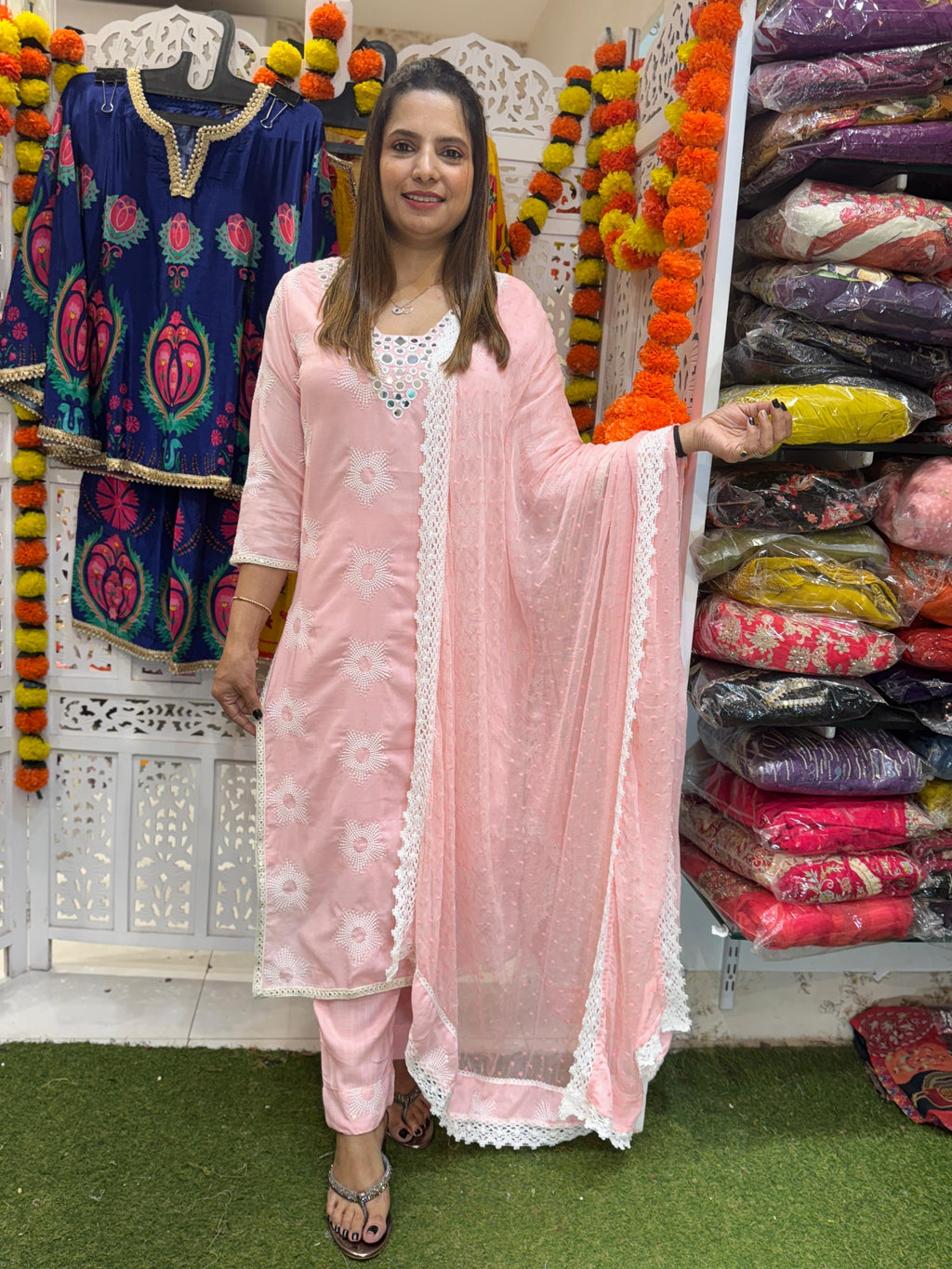 Mull Cotton Pink 3pc Set