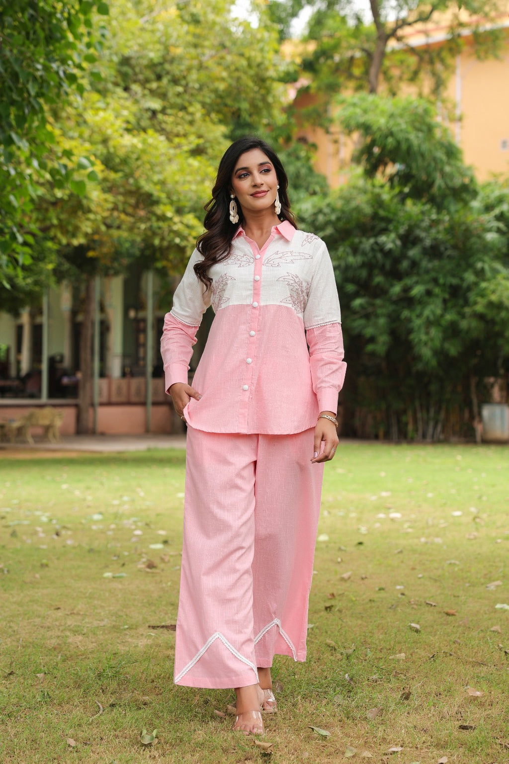 Pure Linen Cotton White 2pc Set