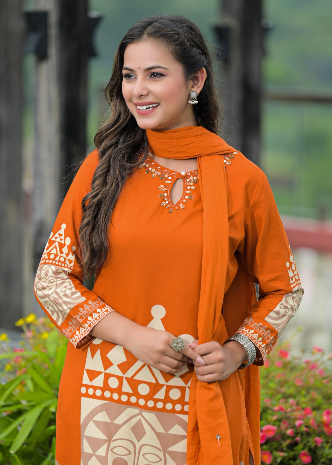 German Rayon Orange 3pc Set