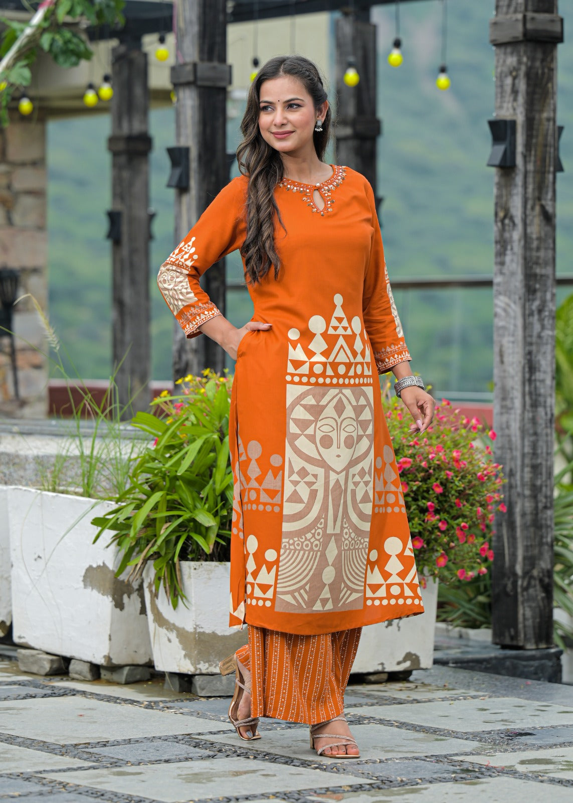 German Rayon Orange 3pc Set