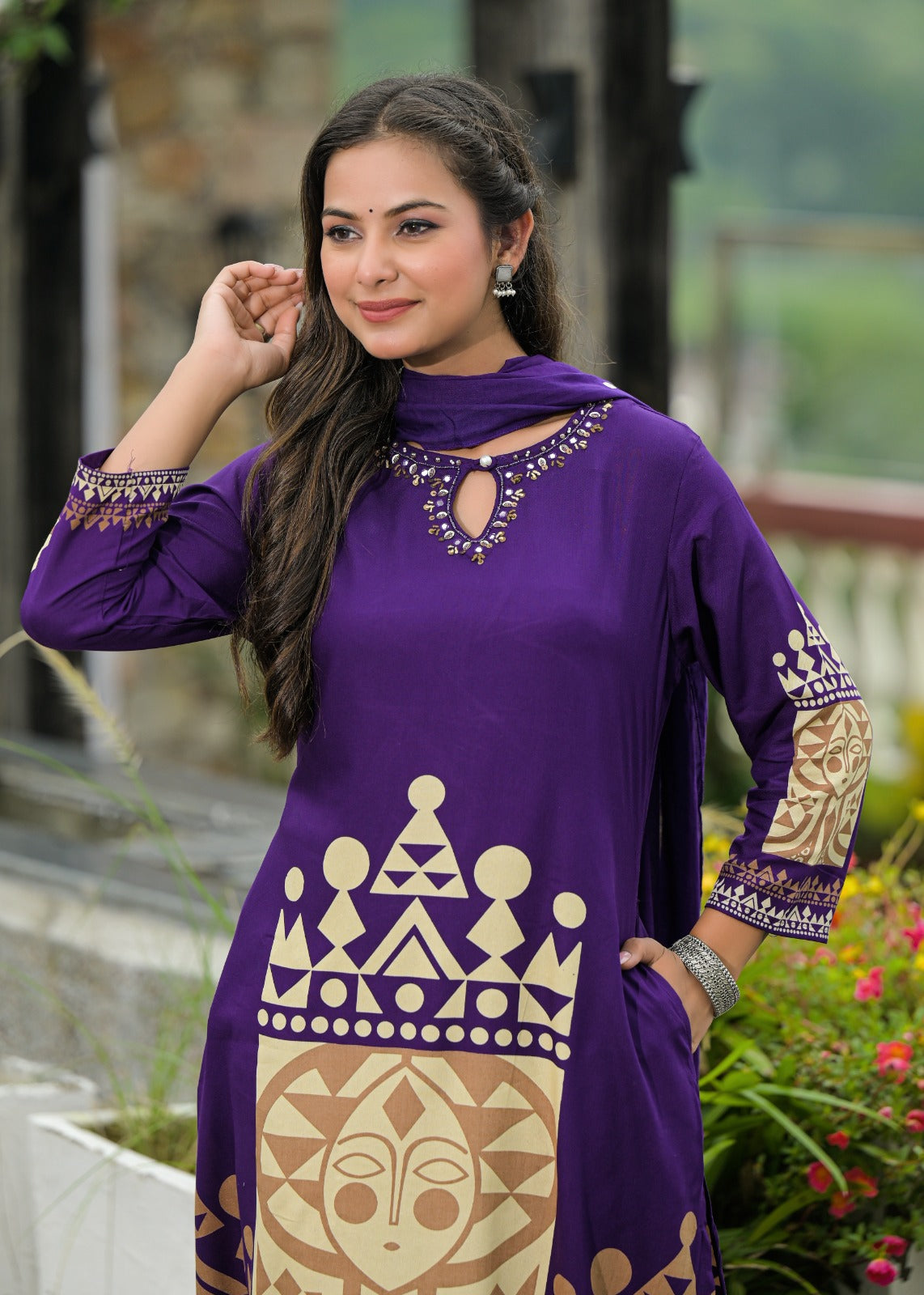 German Rayon Purple 3pc Set