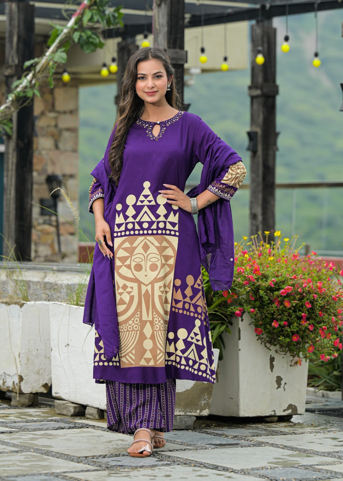 German Rayon Purple 3pc Set