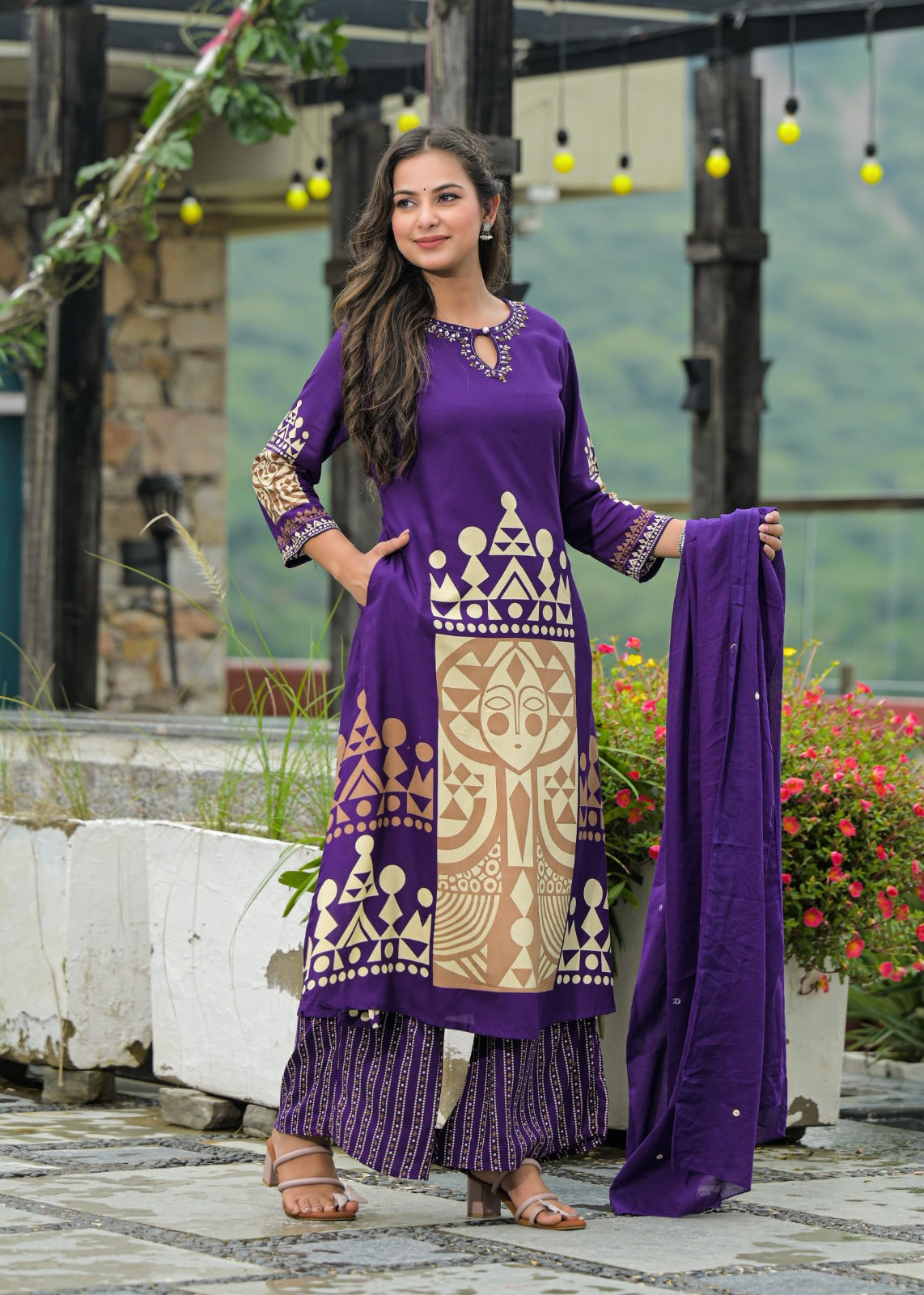 German Rayon Purple 3pc Set