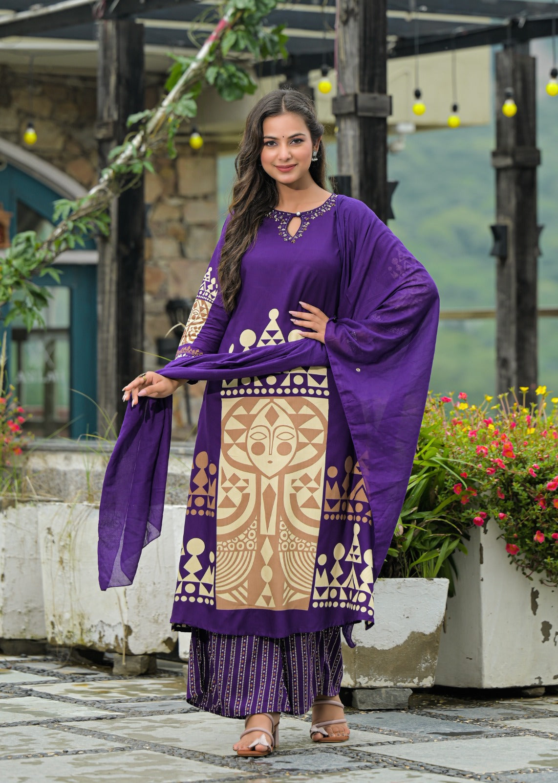 German Rayon Purple 3pc Set