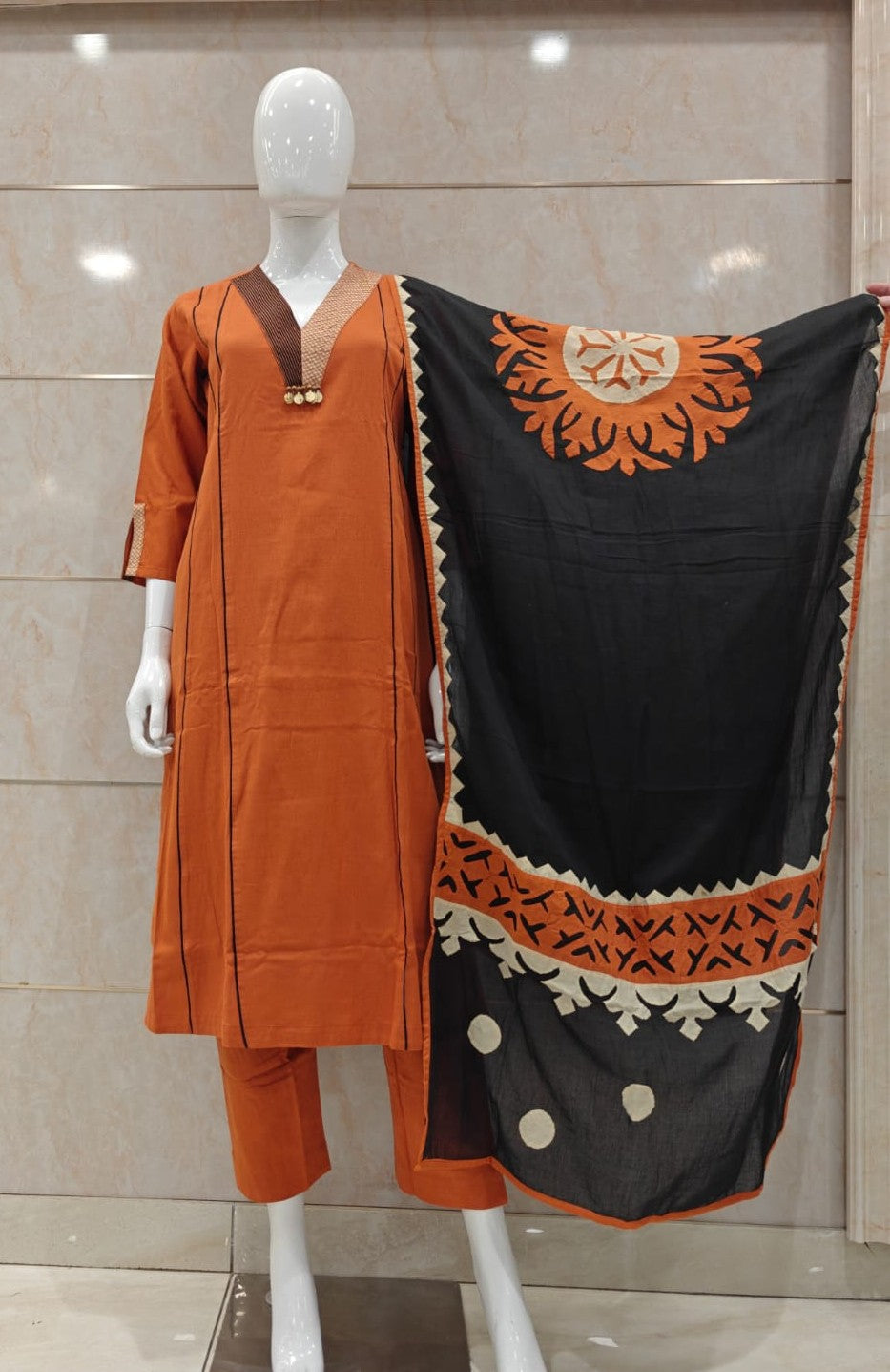 Premium Cotton Orange 3pc Set