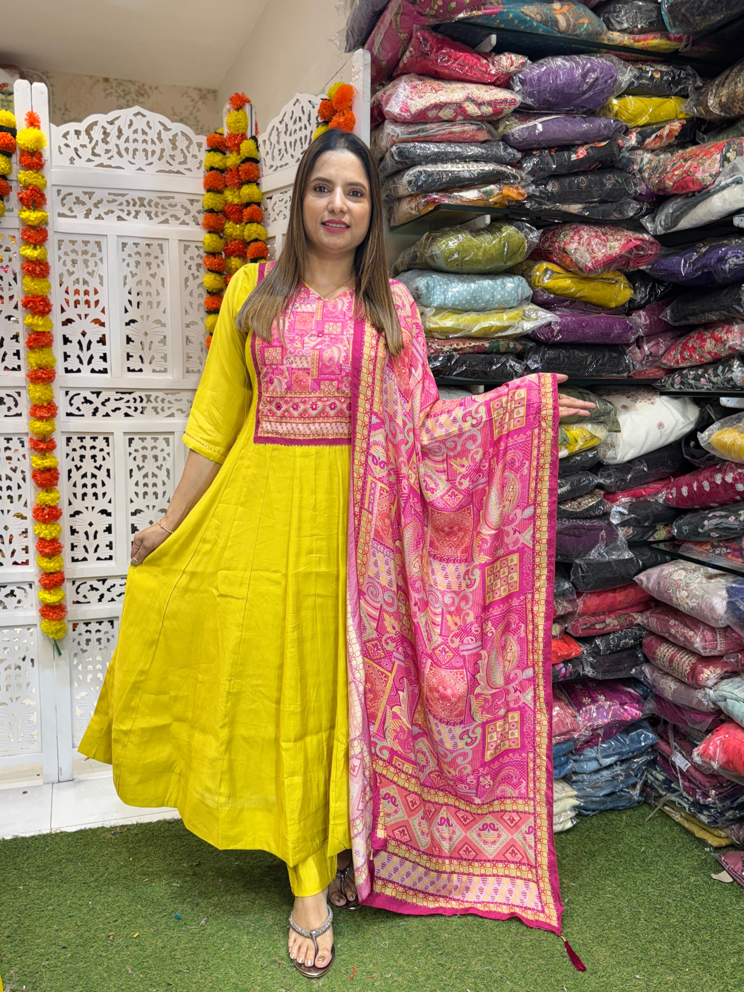 Cotton Silk Yellow 3pc Set