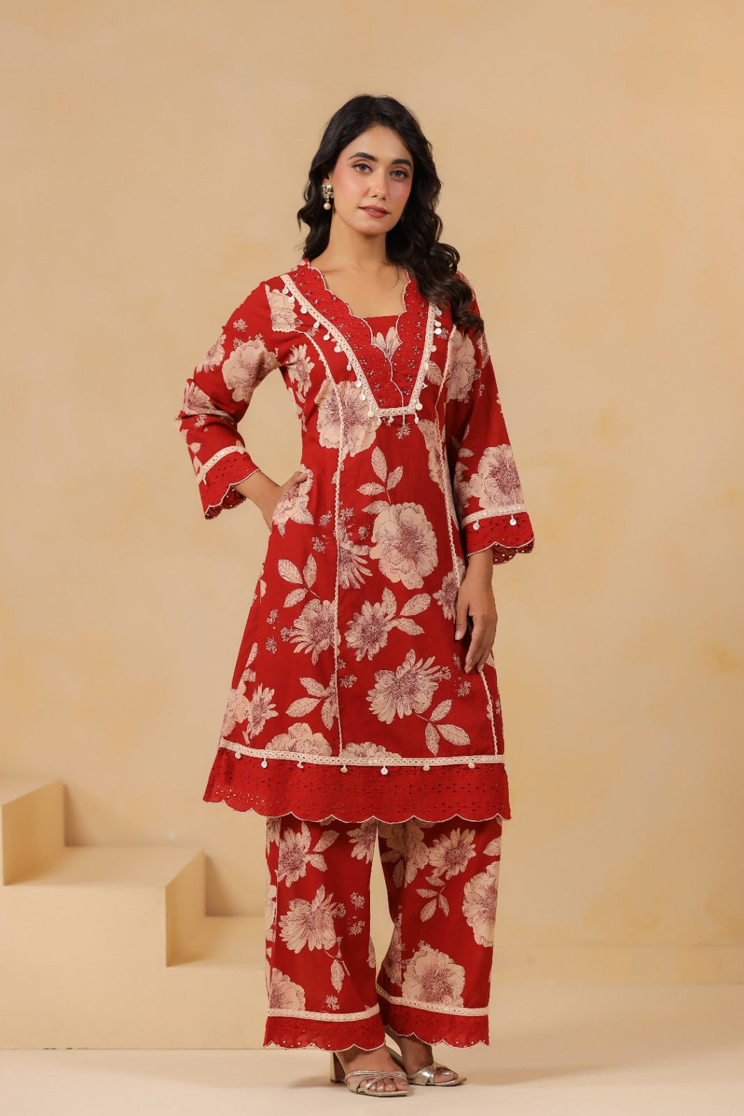Cotton Red 2pc Set