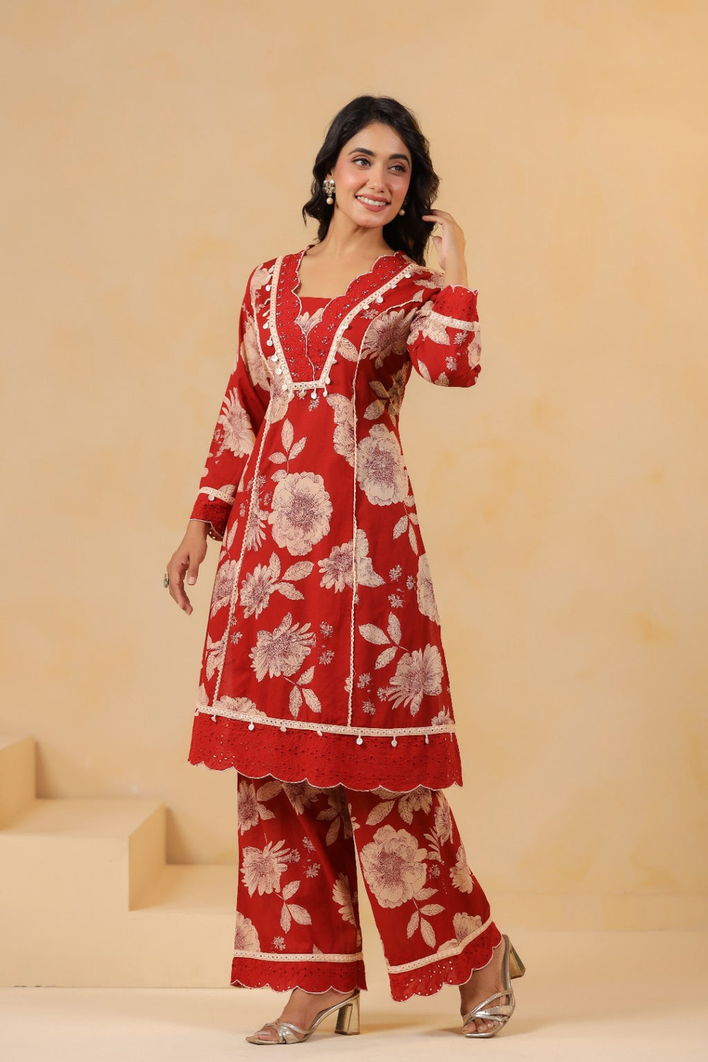 Cotton Red 2pc Set