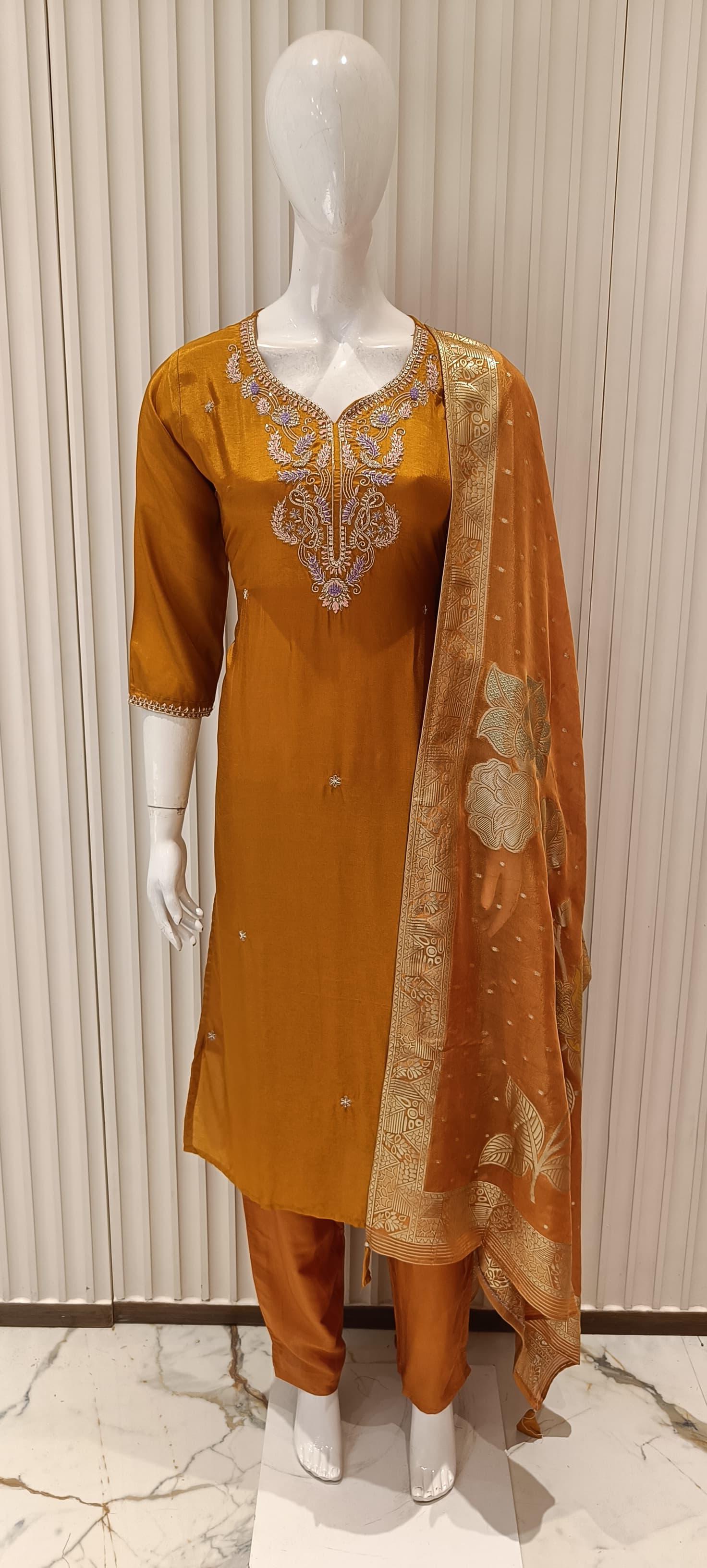 Dola Silk Orange 3pc Set