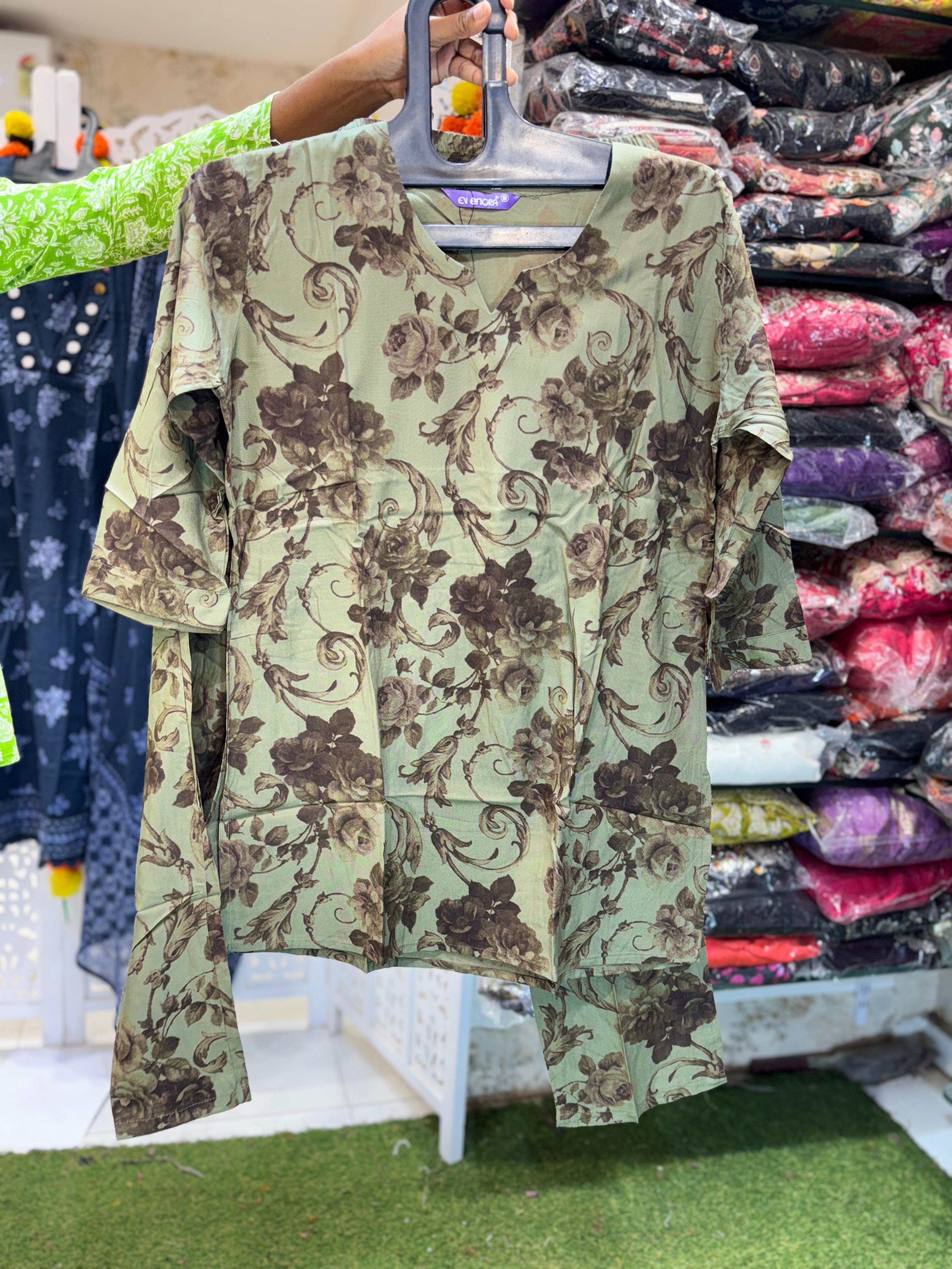 Rayon Mahendi Nightsuit