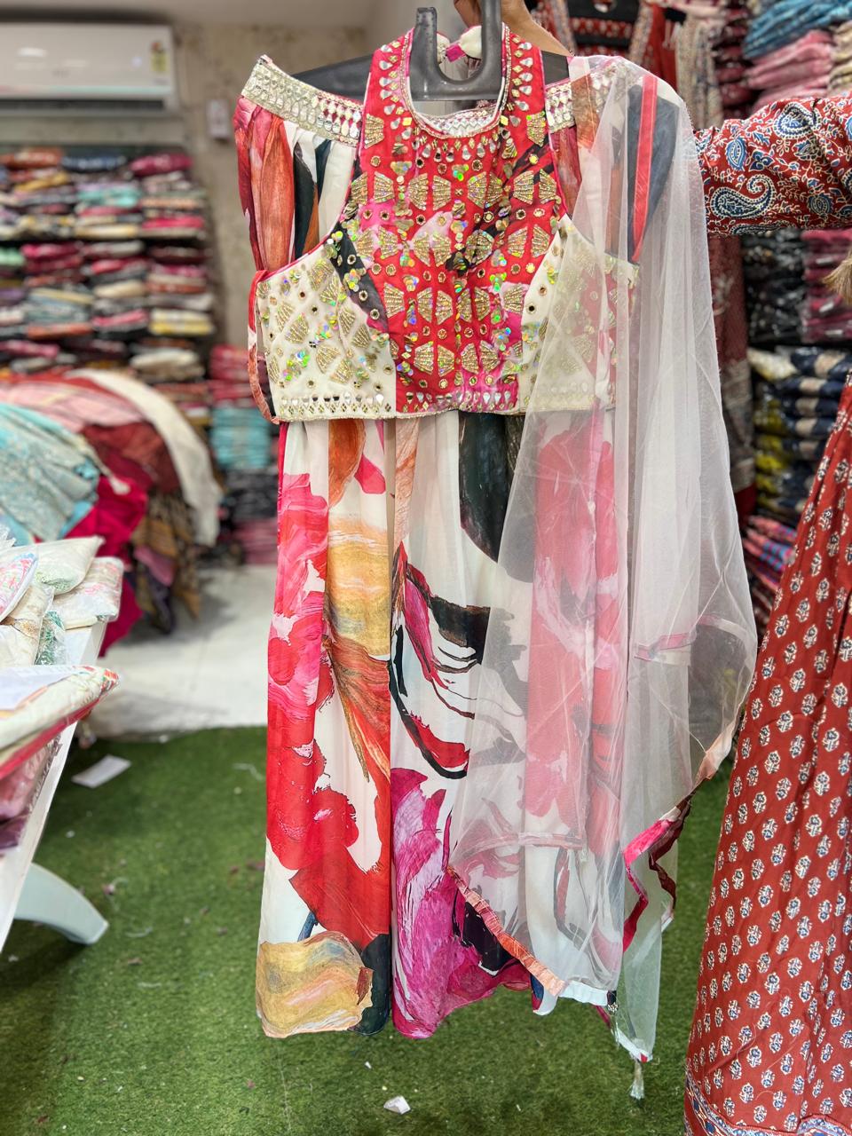 Siffon Lahenga Multi Color