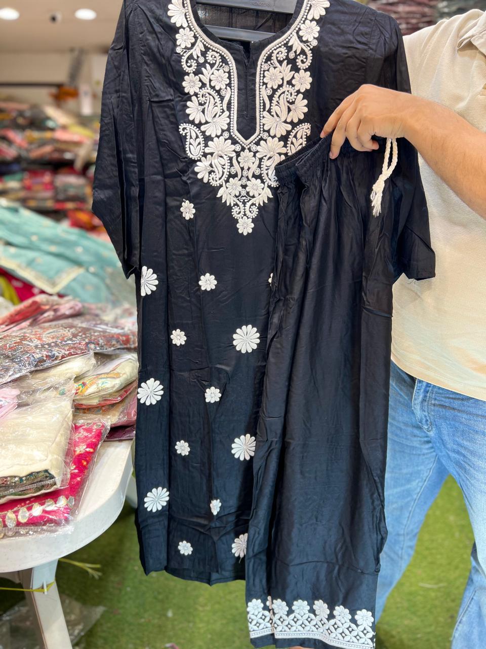 Rayon Black 2pc Set
