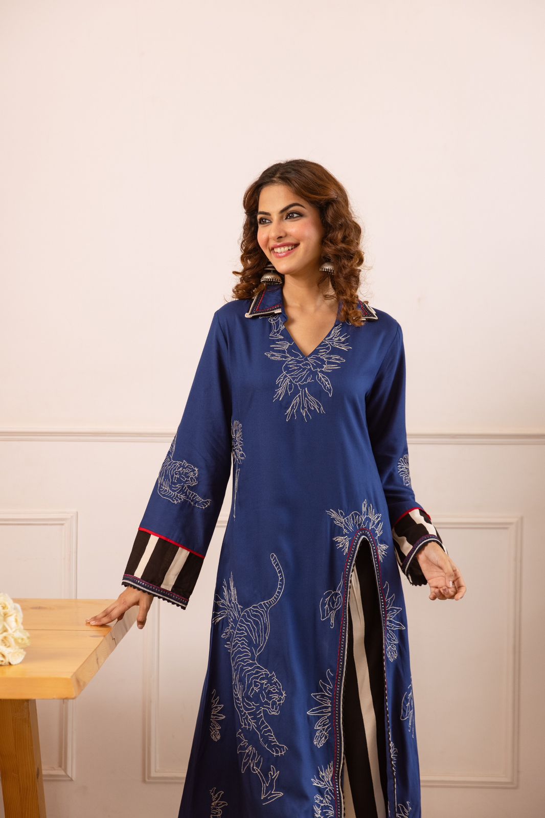 German Rayon Blue 2pc Set