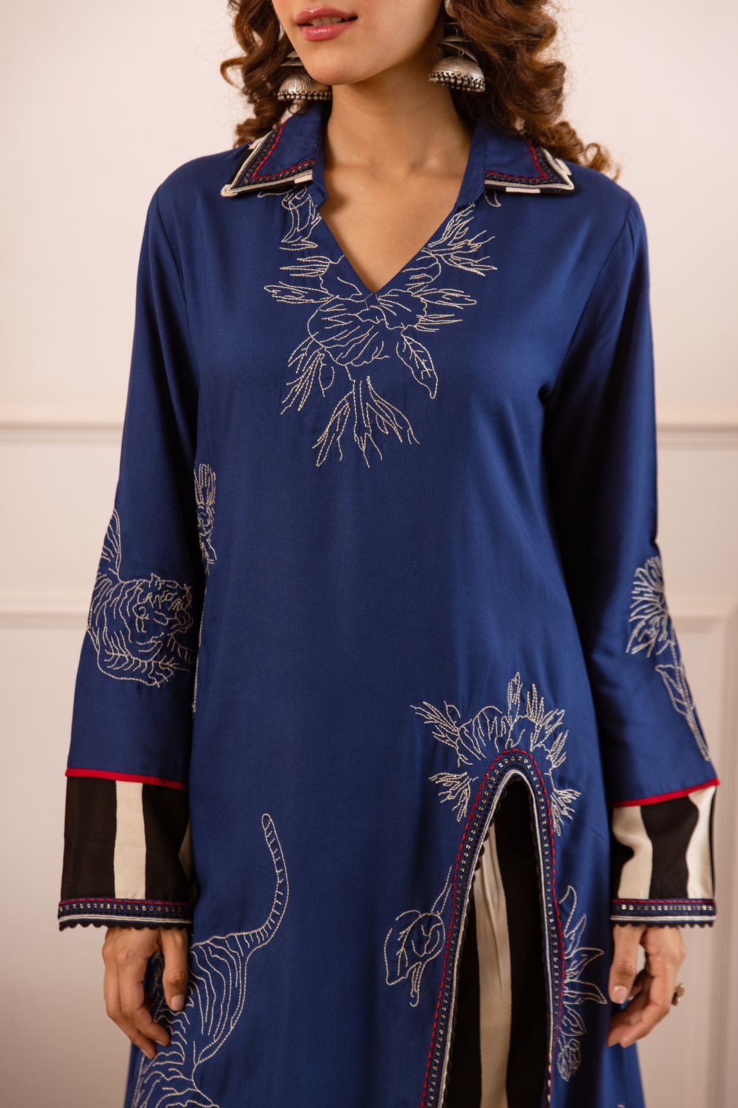 German Rayon Blue 2pc Set