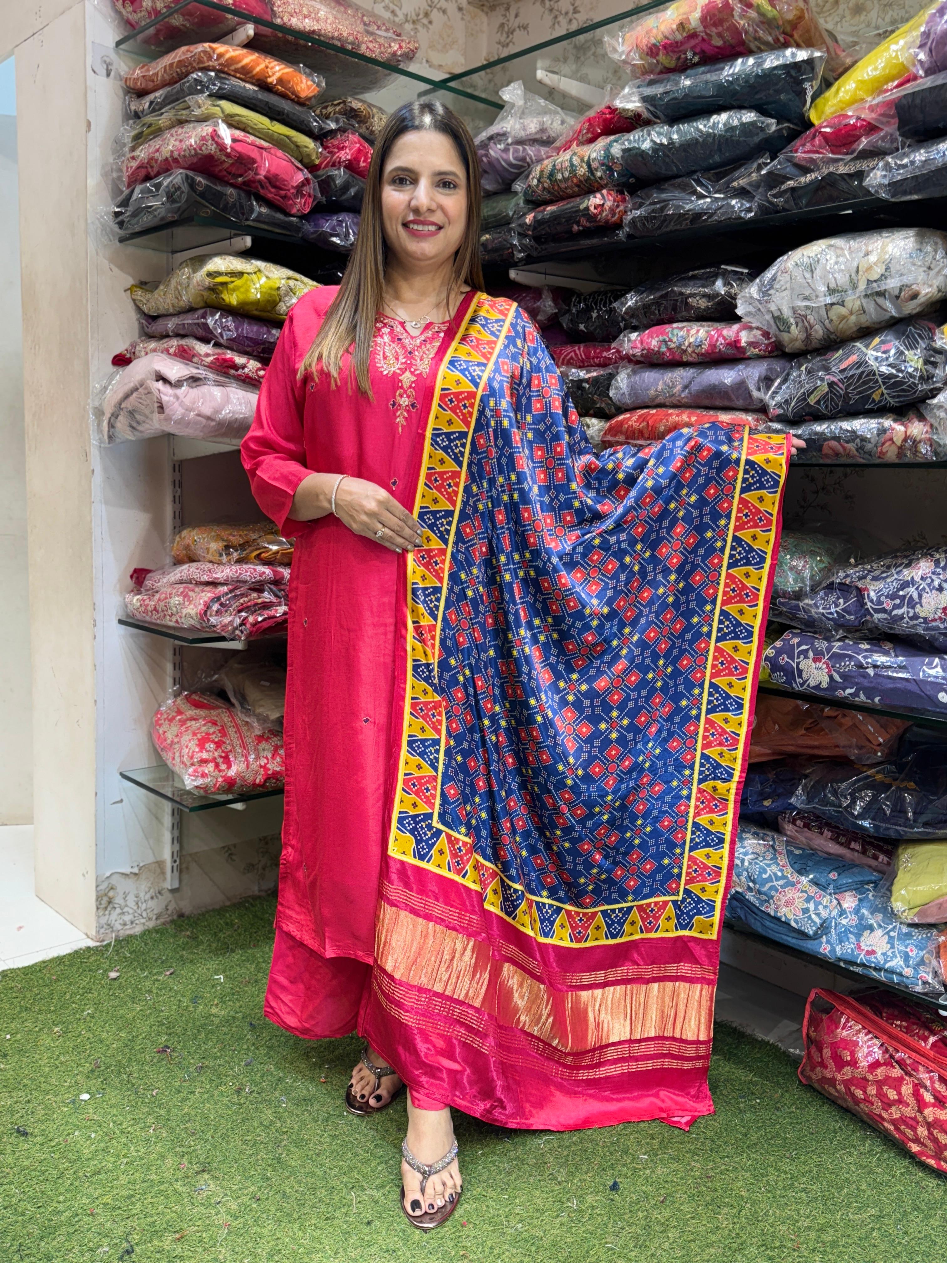Russian Silk Pink 3pc Suit