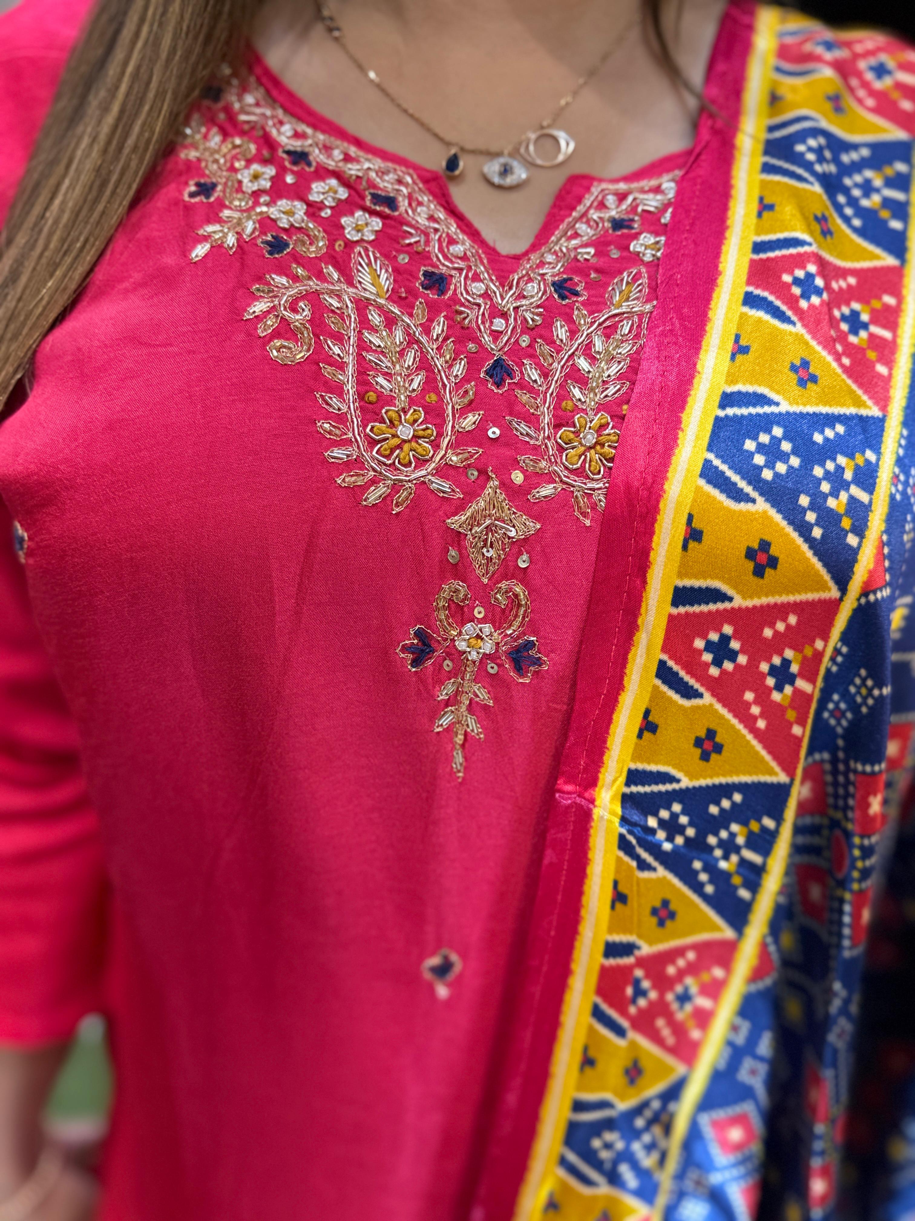 Russian Silk Pink 3pc Suit
