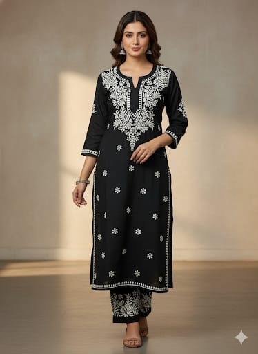Rayon Black 2pc Set