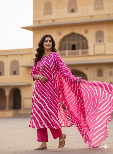 Muslin Pink 3pc Set