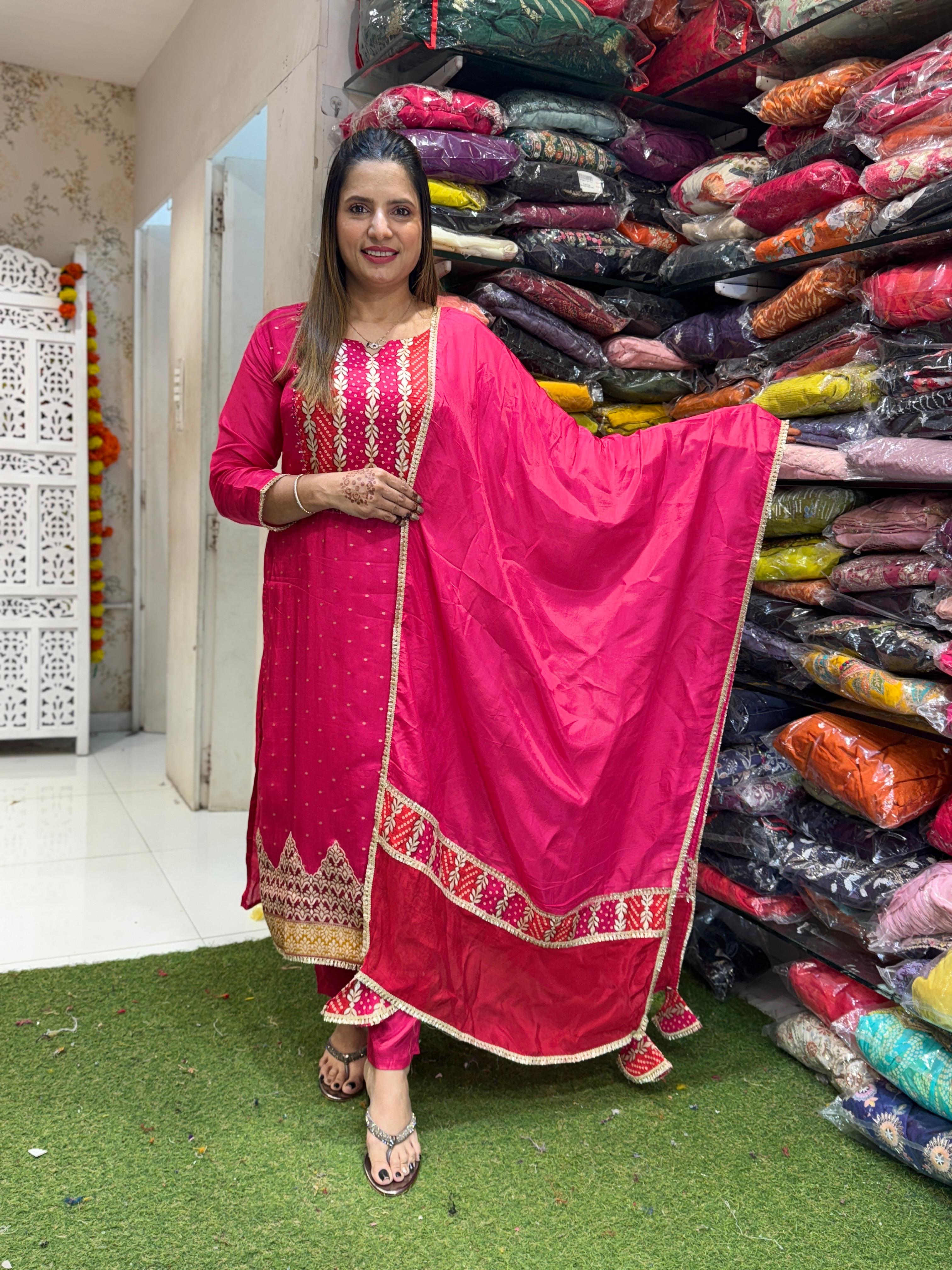 HO Silk Rani Pink 3pc Set