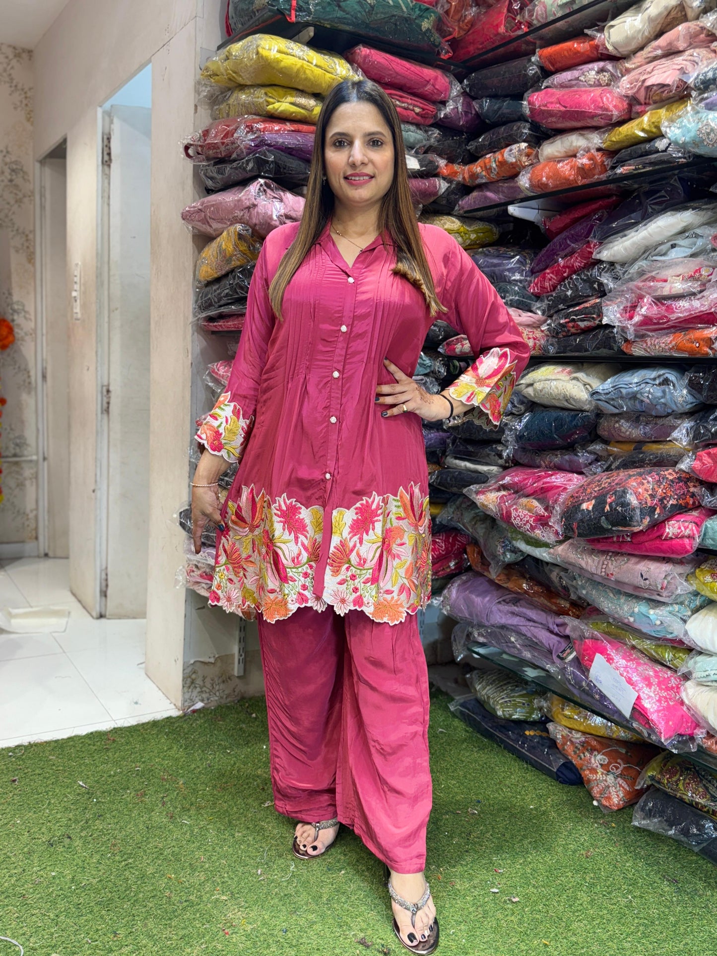 Crep Almond Pink 2pc Set