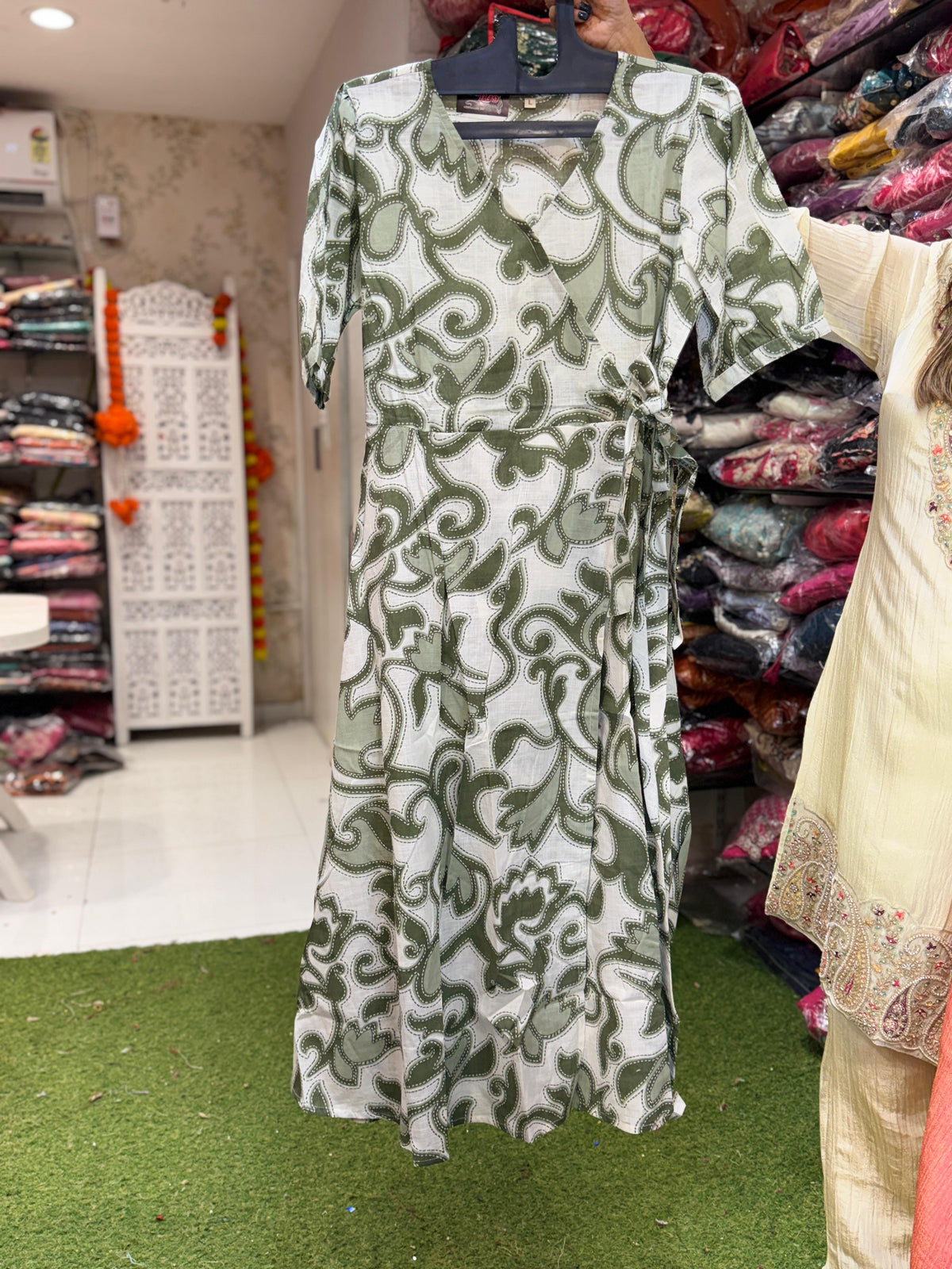 Sluv Cotton Pastle Green Midi