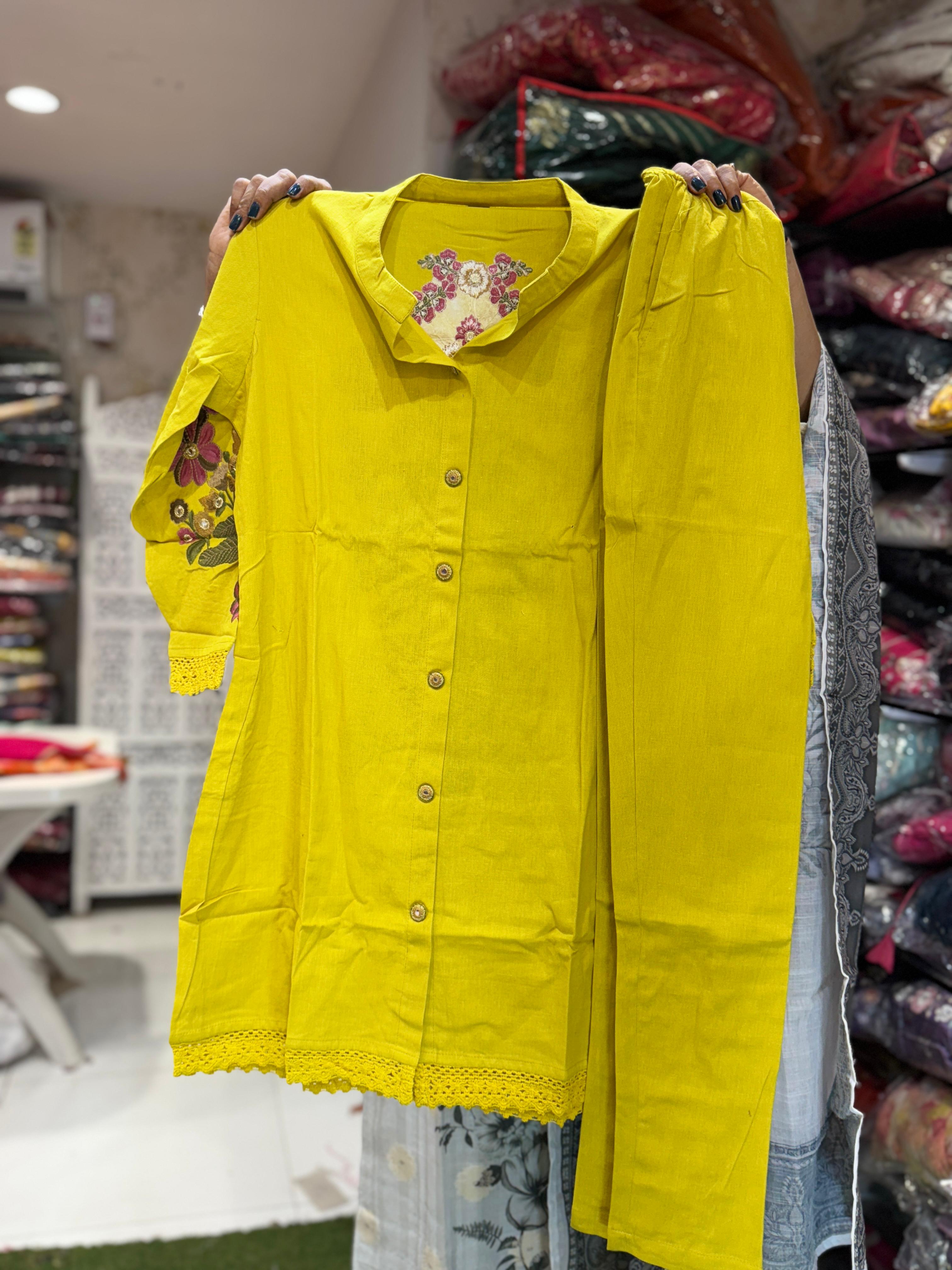 Cotton Yellow 2pc Set