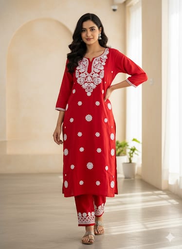 Rayon Red 2pc Set