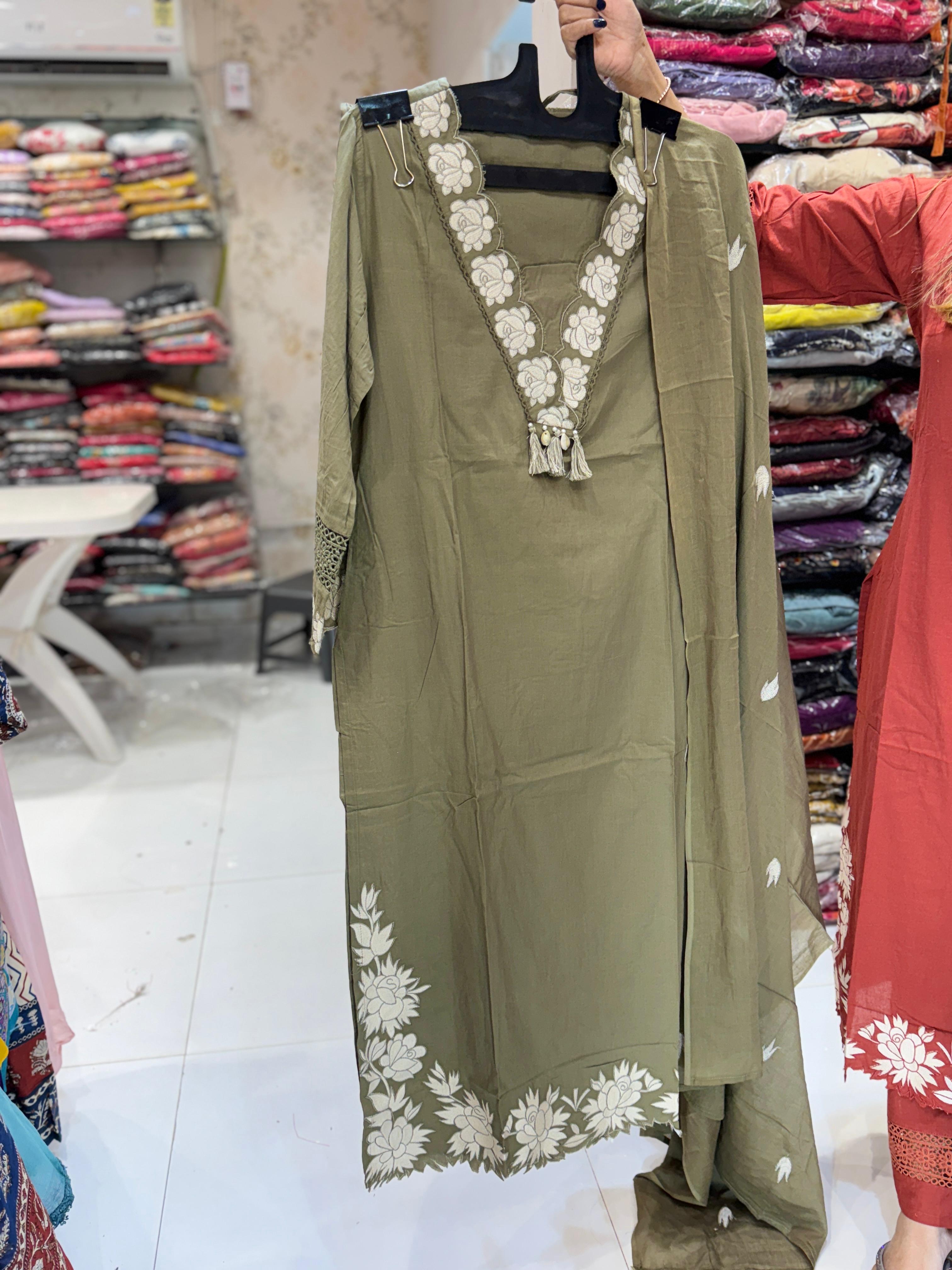 Cotton Militry Green 3pc Set