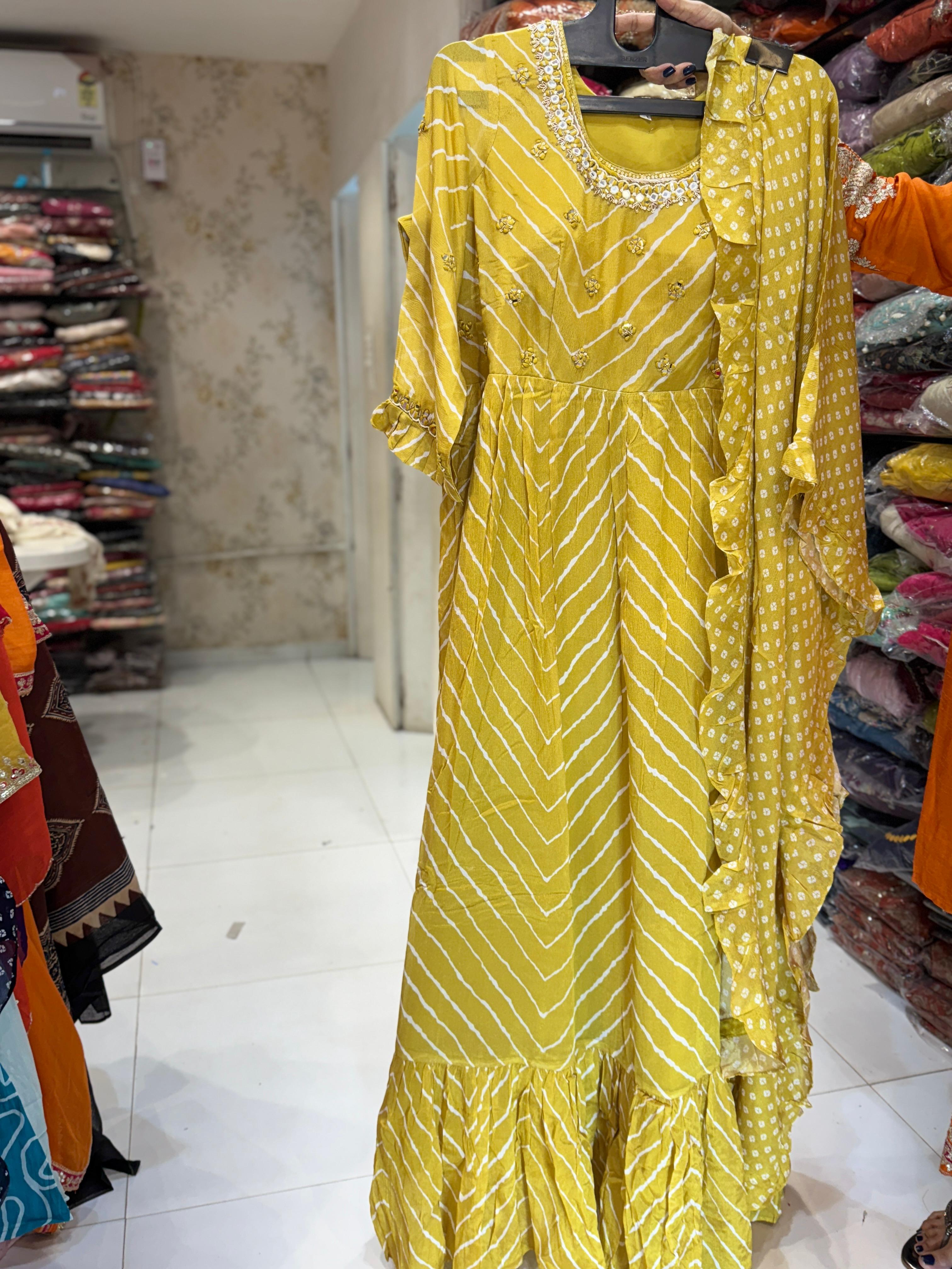 Chinon Yellow Gown Set