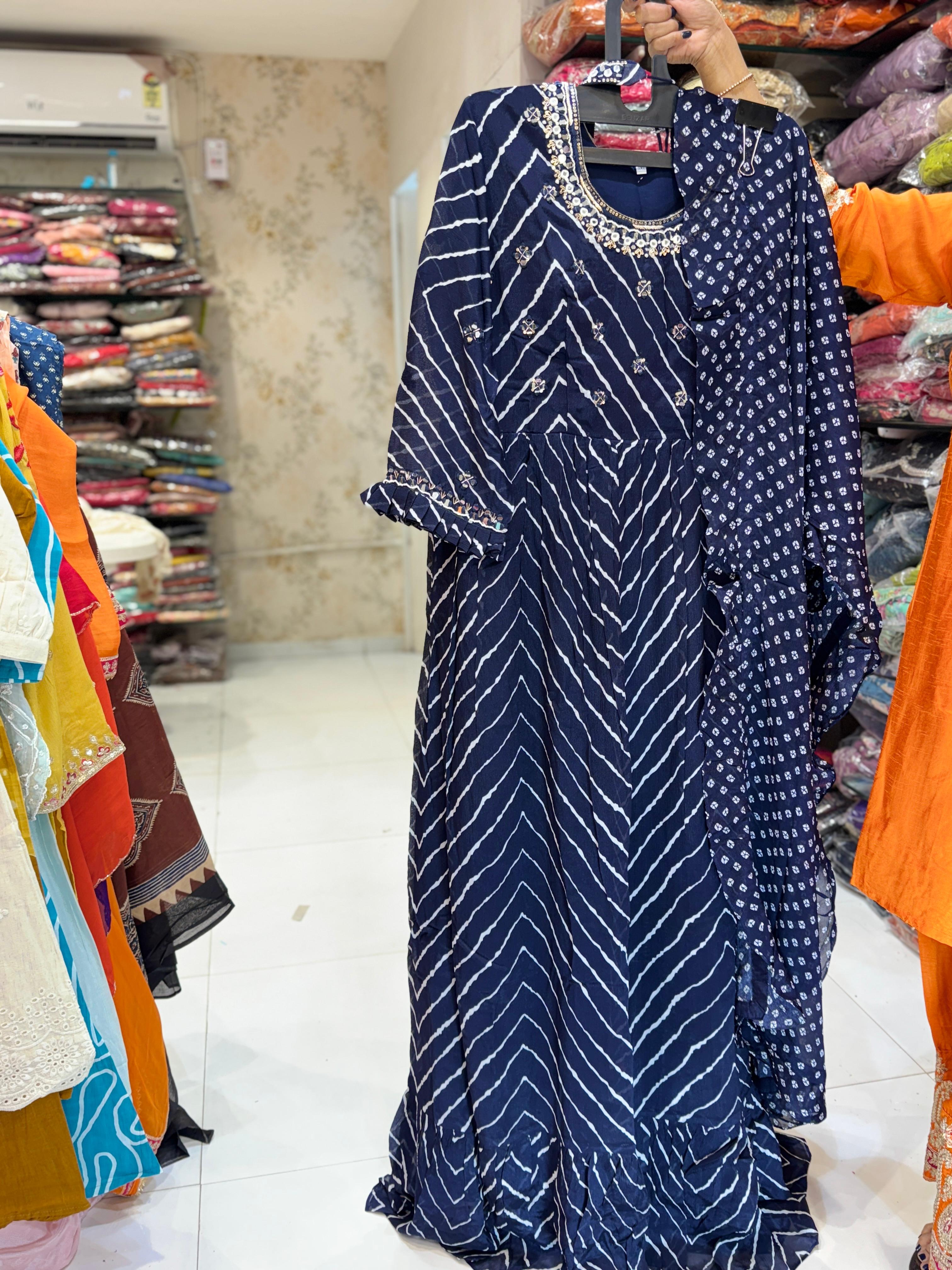 Chinon Blue Gown Set