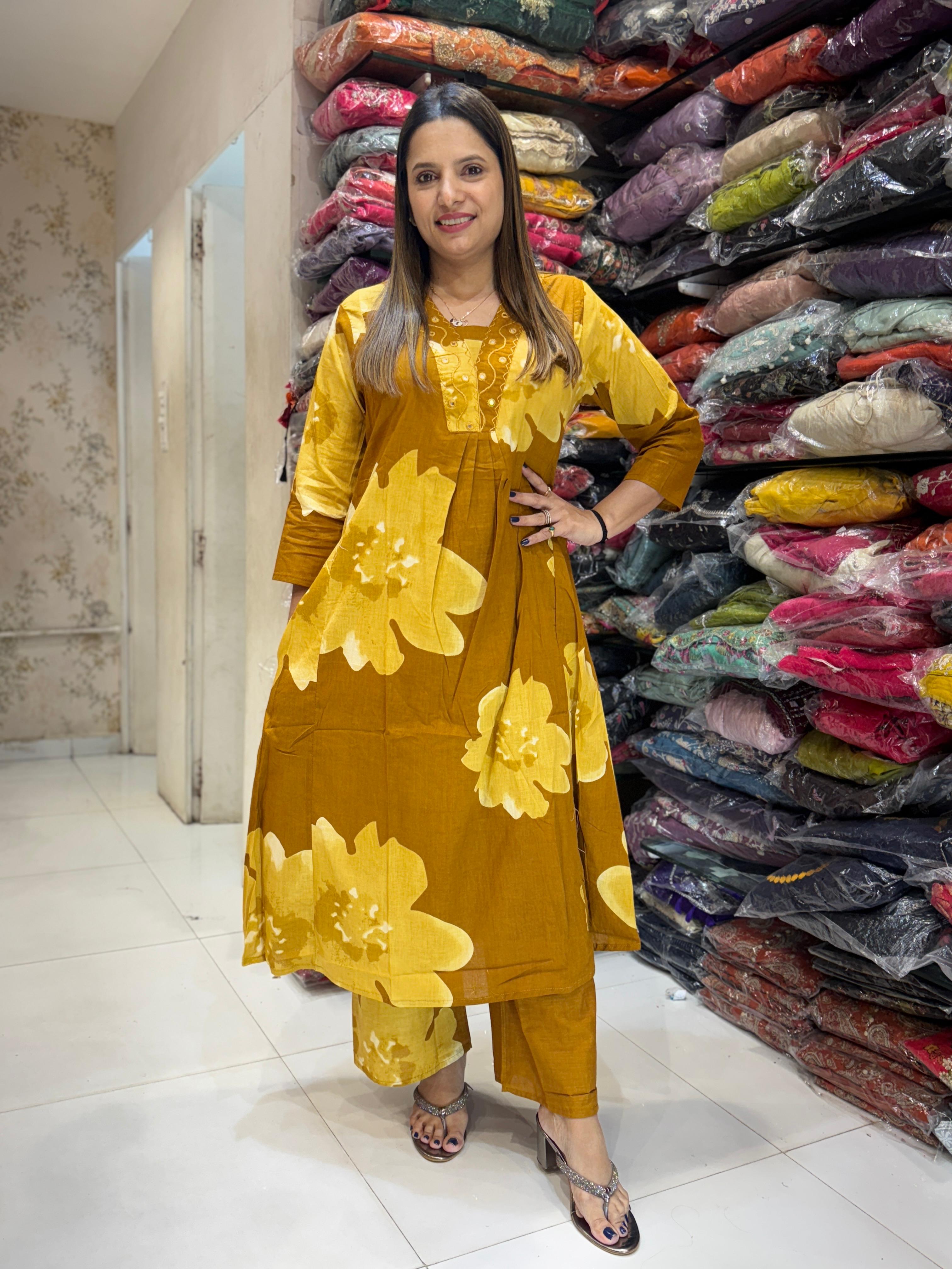 Cotton Mustard Yellow 2pc Set