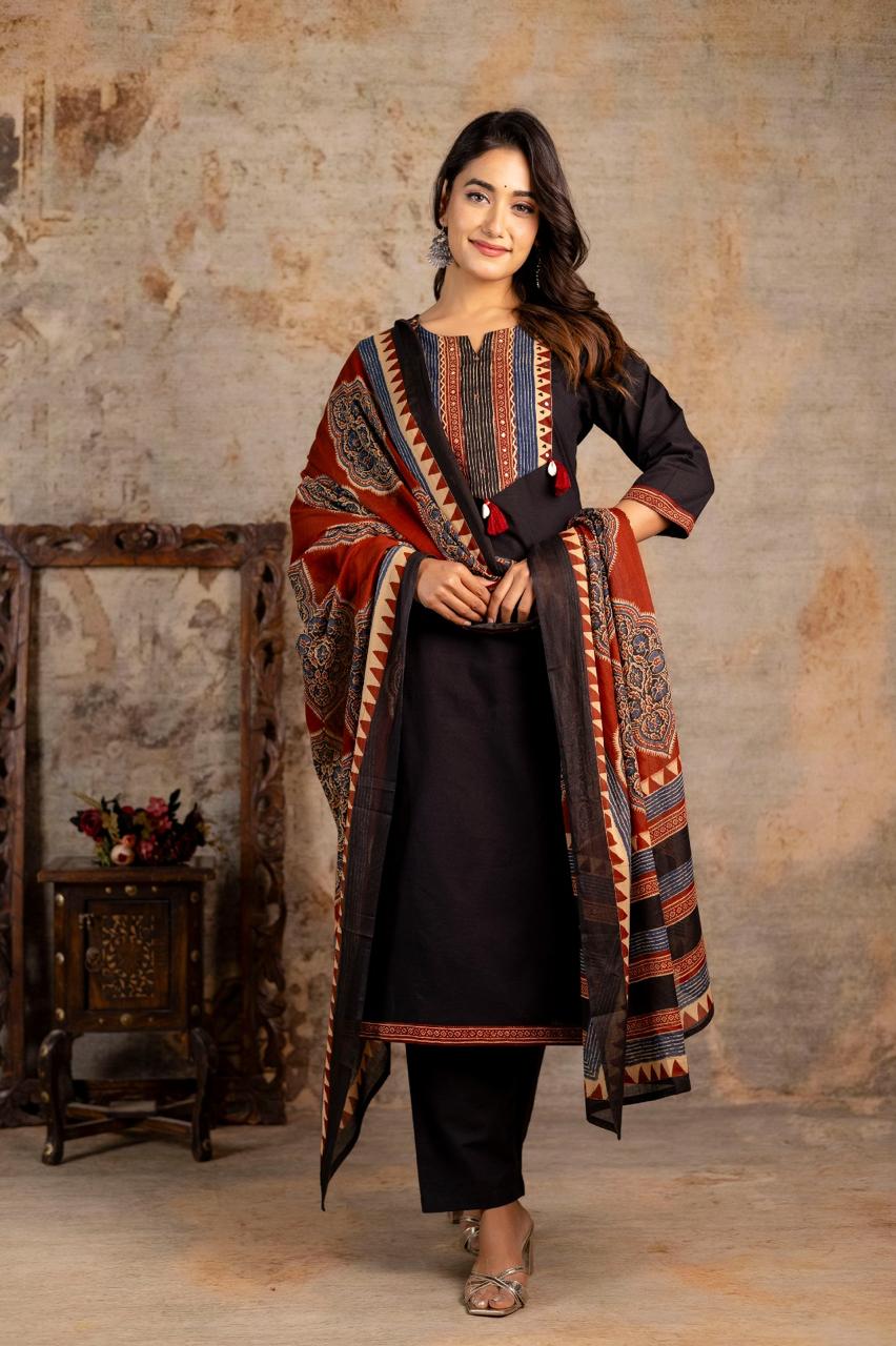 Cotton Black 3pc Set