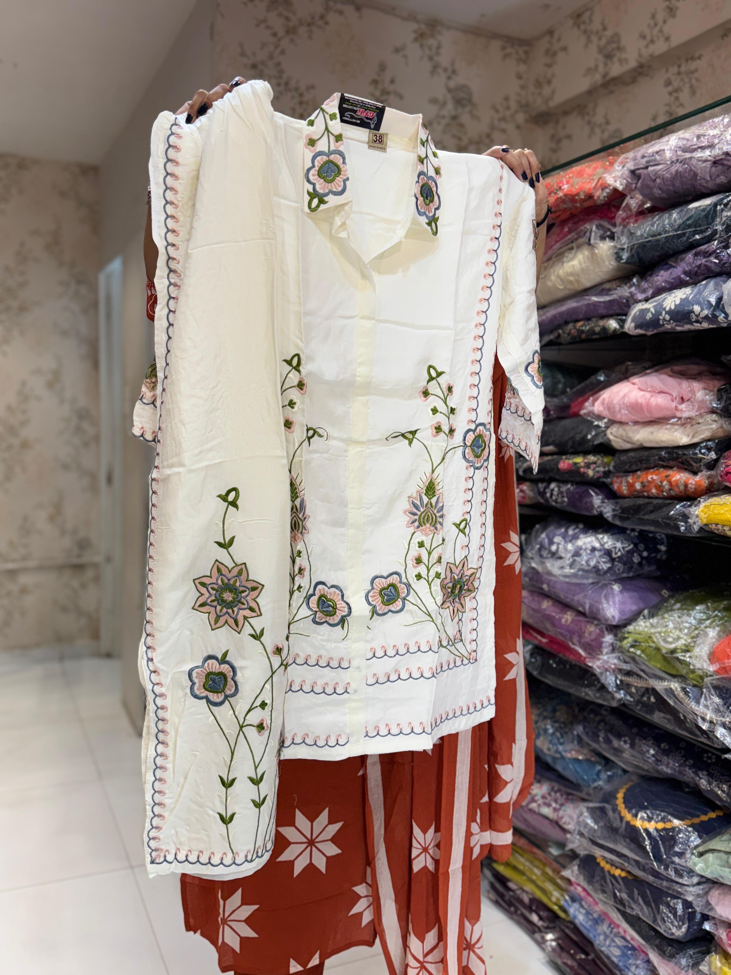 Muslin White 2pc Set