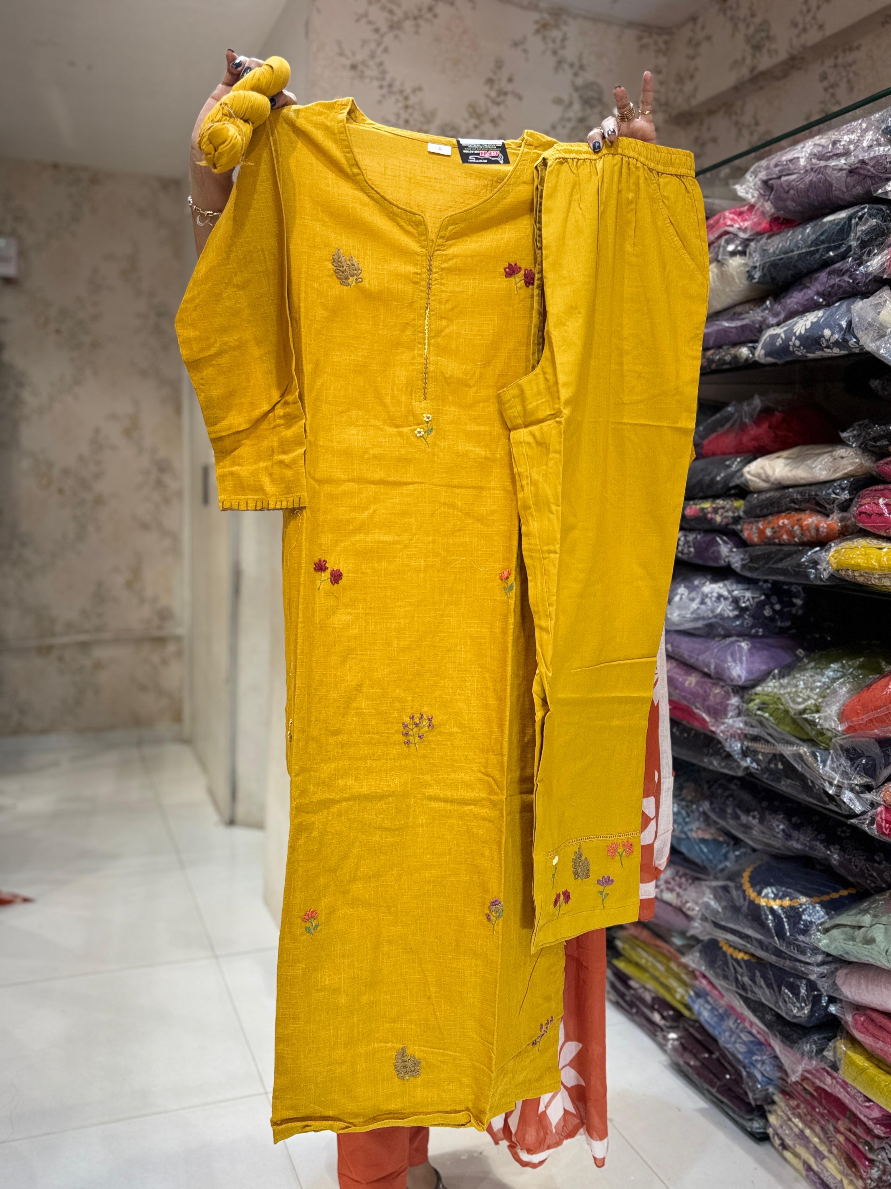 Cotton Yellow 3pc Set