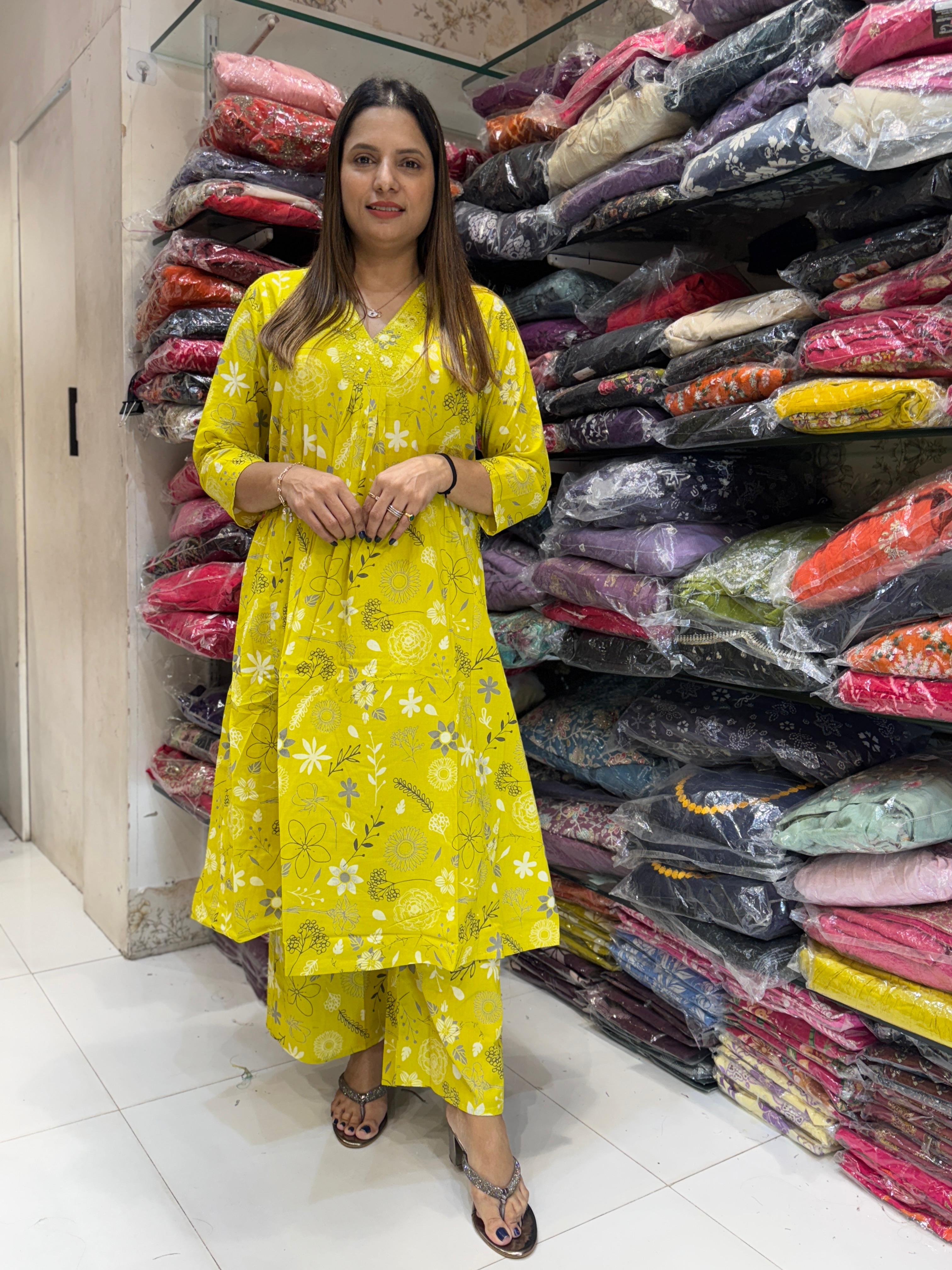 Cotton Yellow 2pc Set